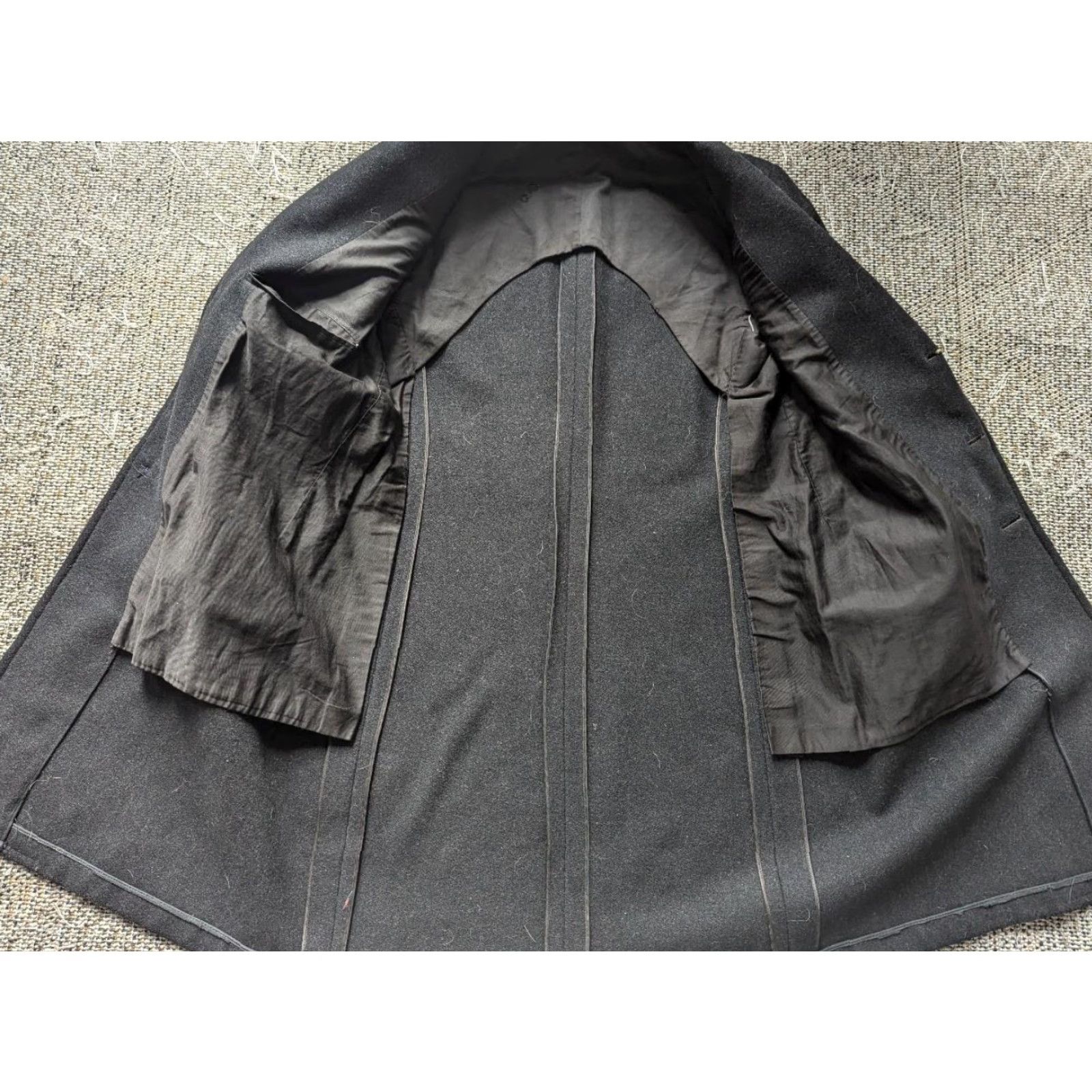 Vintage VINTAGE OVERCOAT heavy wool 40 black Men M coat Victorian 1900s Edwardian antique Size US M / EU 48-50 / 2 - 4 Thumbnail