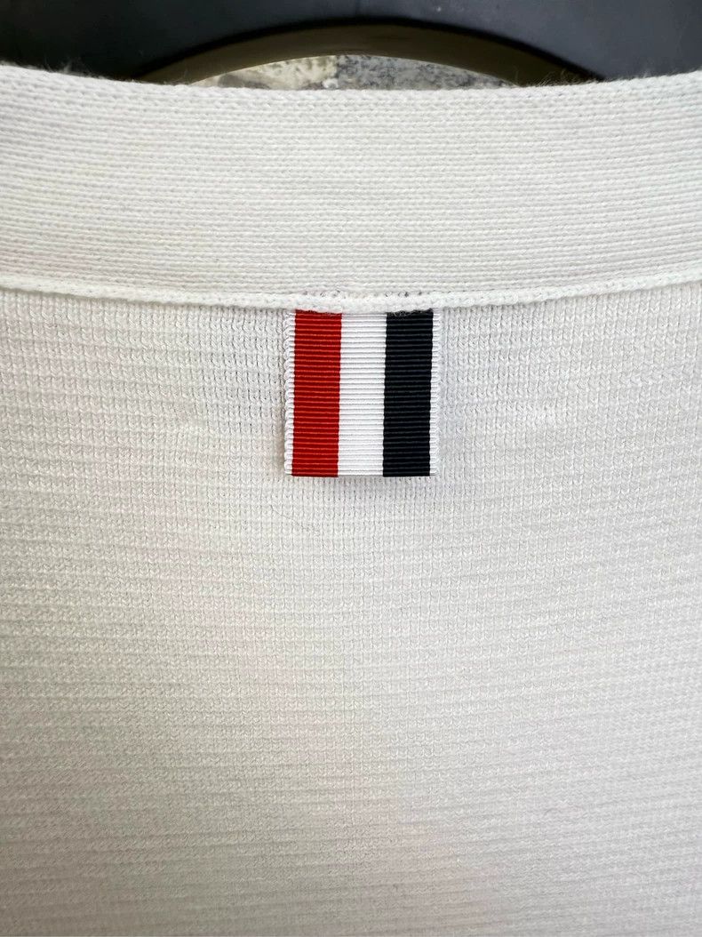 Thom Browne THOM BROWNE White Cashmere Knitted Cardigan 2502-Nextarrow Size US XL / EU 56 / 4 - 4 Thumbnail