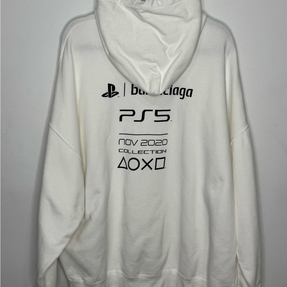 Balenciaga Balenciaga PS5 Hoodie Sweatshirt White Men’s XL Size US XL / EU 56 / 4 - 8 Thumbnail