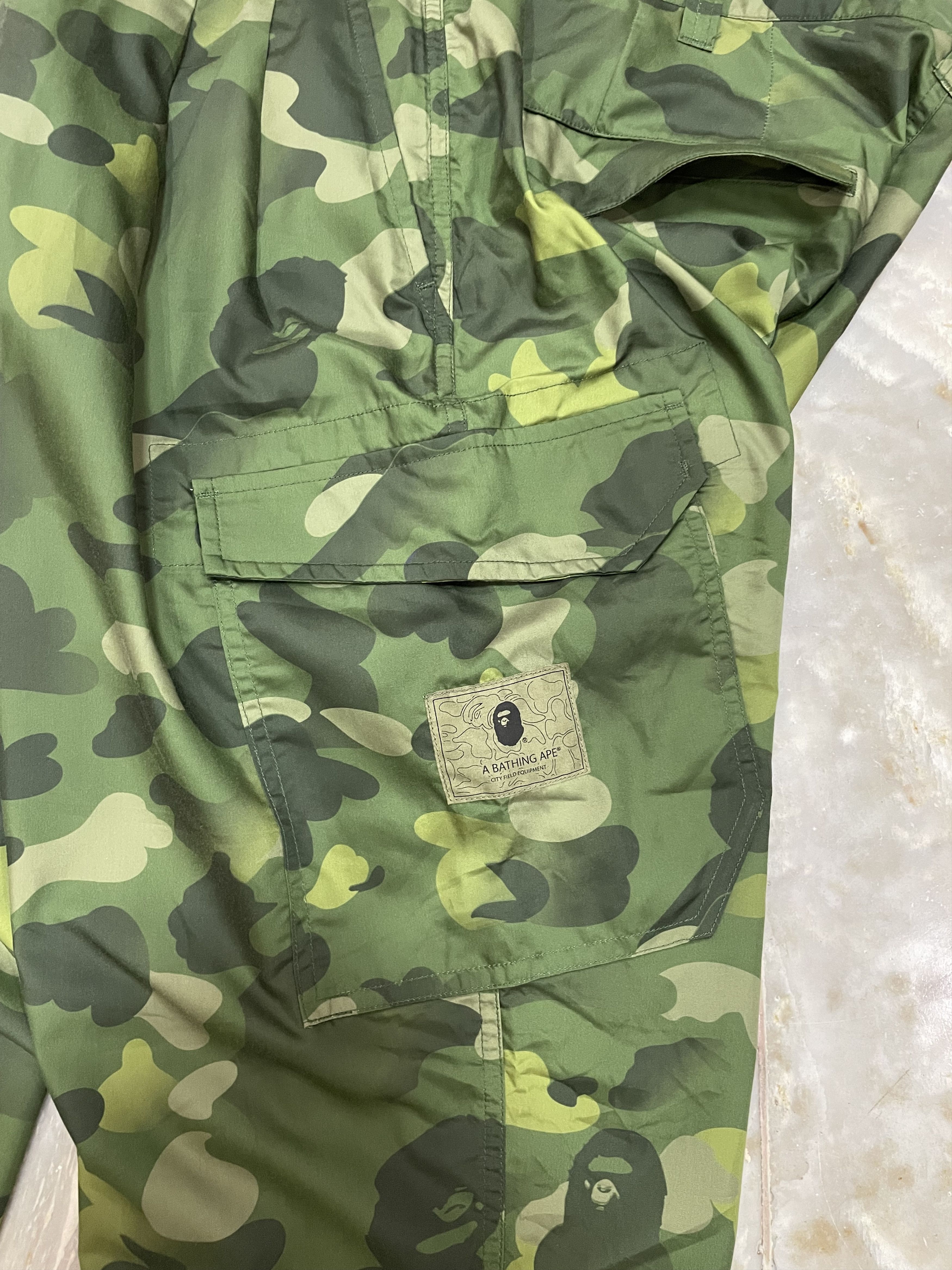 Bape Bape Color Camo Green - Cargo Cropped Nylon Pants Size US 34 / EU 50 - 7 Thumbnail