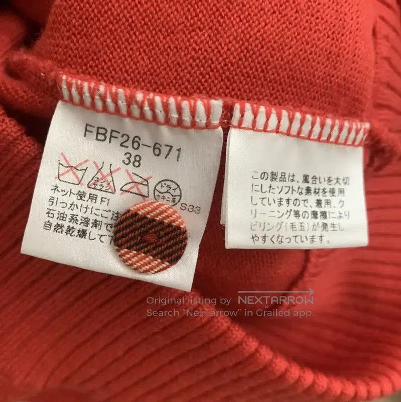 Burberry Burberry Red Wool Women's Cardigan. Size M / US 6-8 / IT 42-44 - 6 Thumbnail