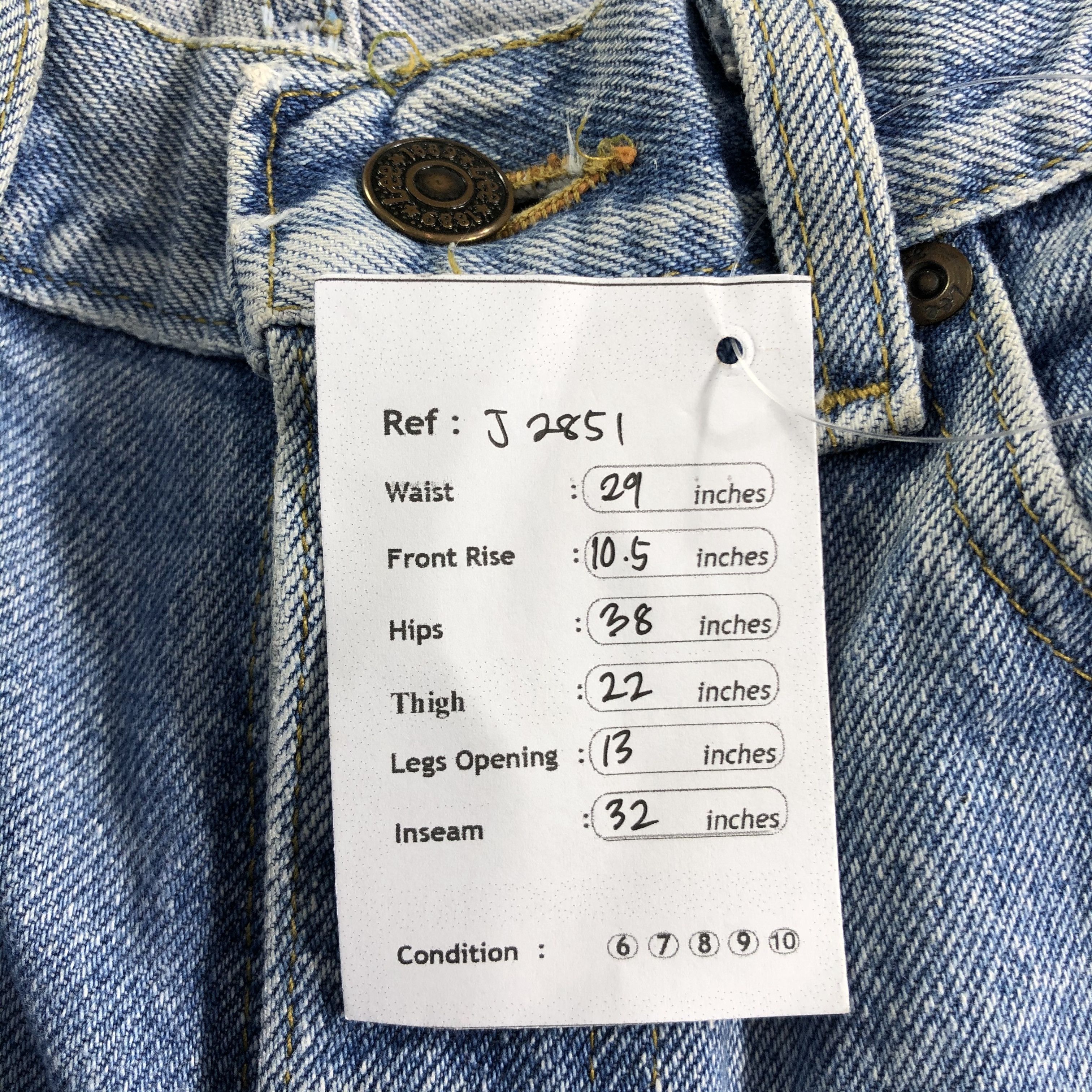 Japanese Brand Vintage Blue Wash Lee Jeans-J2851 Size US 29 - 13 Thumbnail
