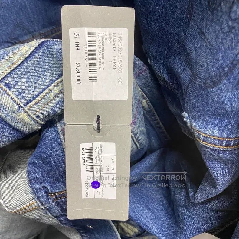 Balenciaga Balenciaga Blue Graffiti Pattern Logo Denim Jacket Size US S / EU 44-46 / 1 - 7 Thumbnail