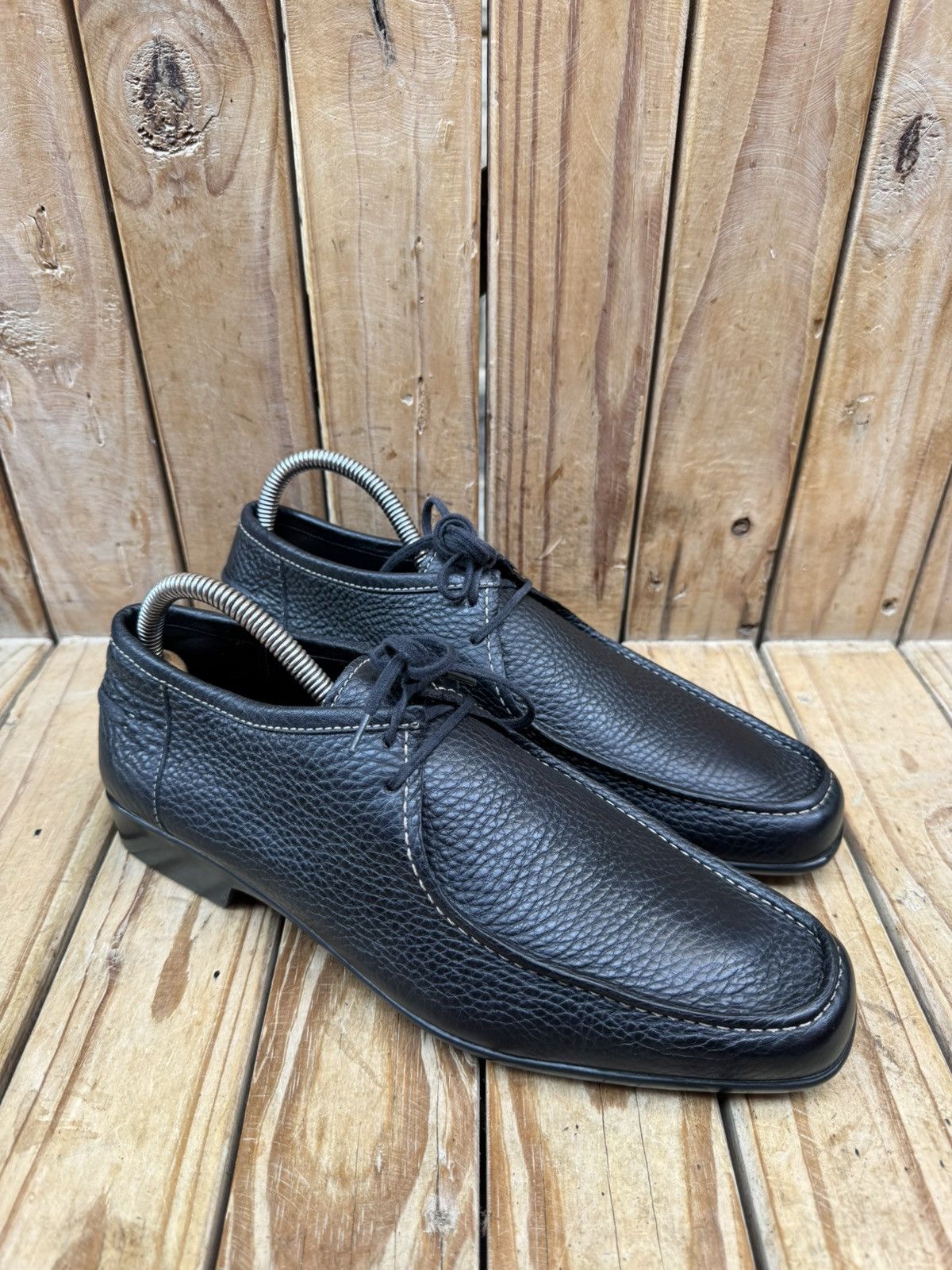 J.M. Weston J.M Weston Men’s black dress leather shoes sz UK 7.5 D Size US 8.5 / EU 41-42 - 8 Thumbnail