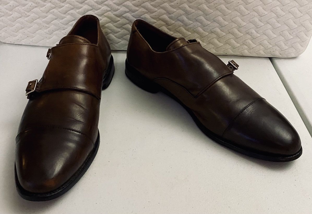 Allen Edmonds Allen Edmonds Brown Mora 2.0 Double Monk Strap Cap Toe 13 E Size US 13 / EU 46 - 4 Thumbnail