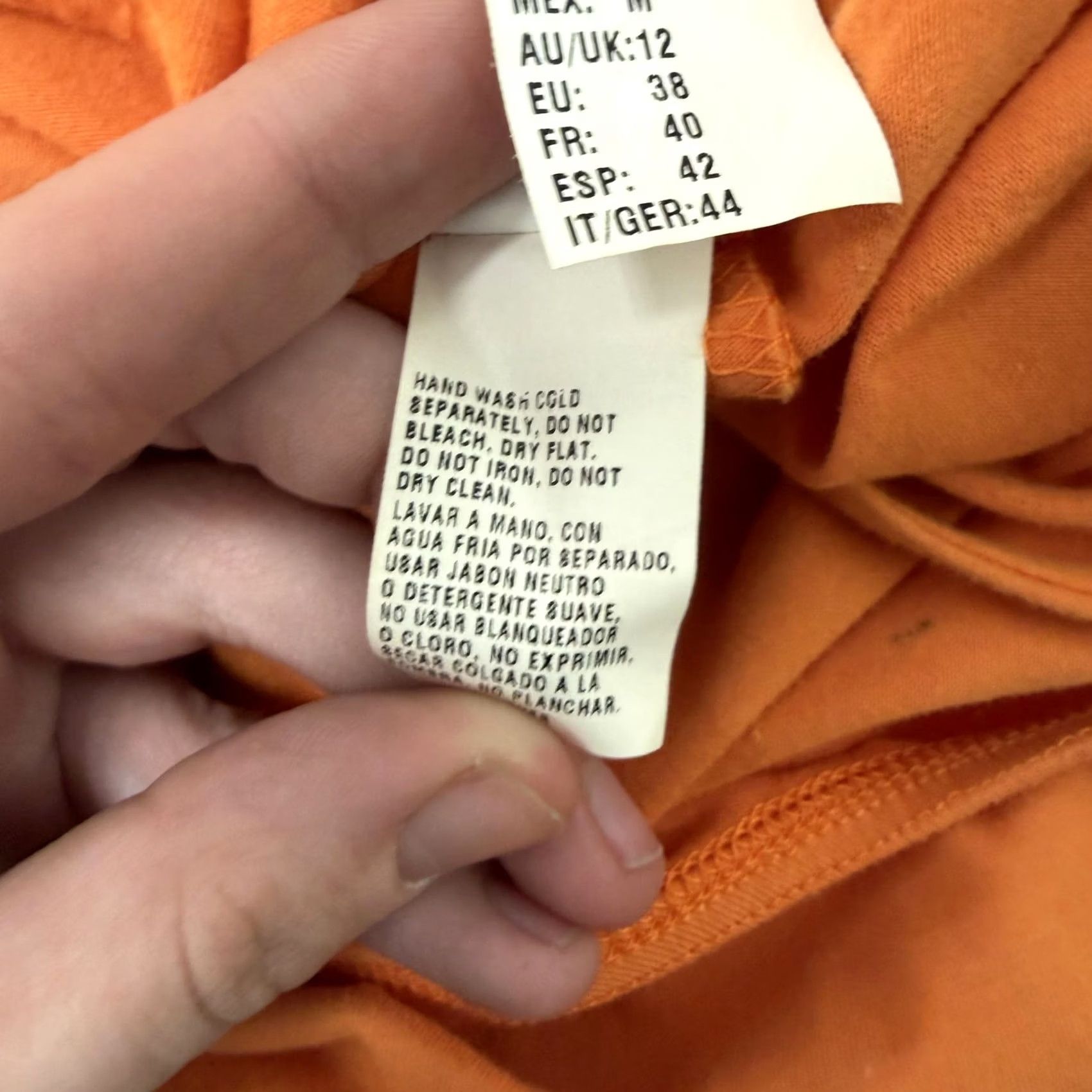 Hurley Hurley Dress Womens Medium Orange Strappy Tank Scoop Neck Stripe Short Beach Size 32" / US 10 / IT 46 - 6 Thumbnail