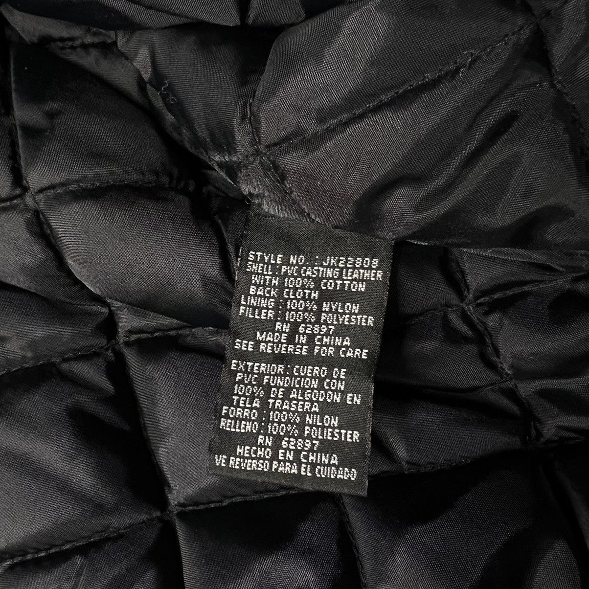 Vintage VTG First Down Leather Racing Jacket Black Coat Gear Zip Y2K Size US M / EU 48-50 / 2 - 11 Thumbnail