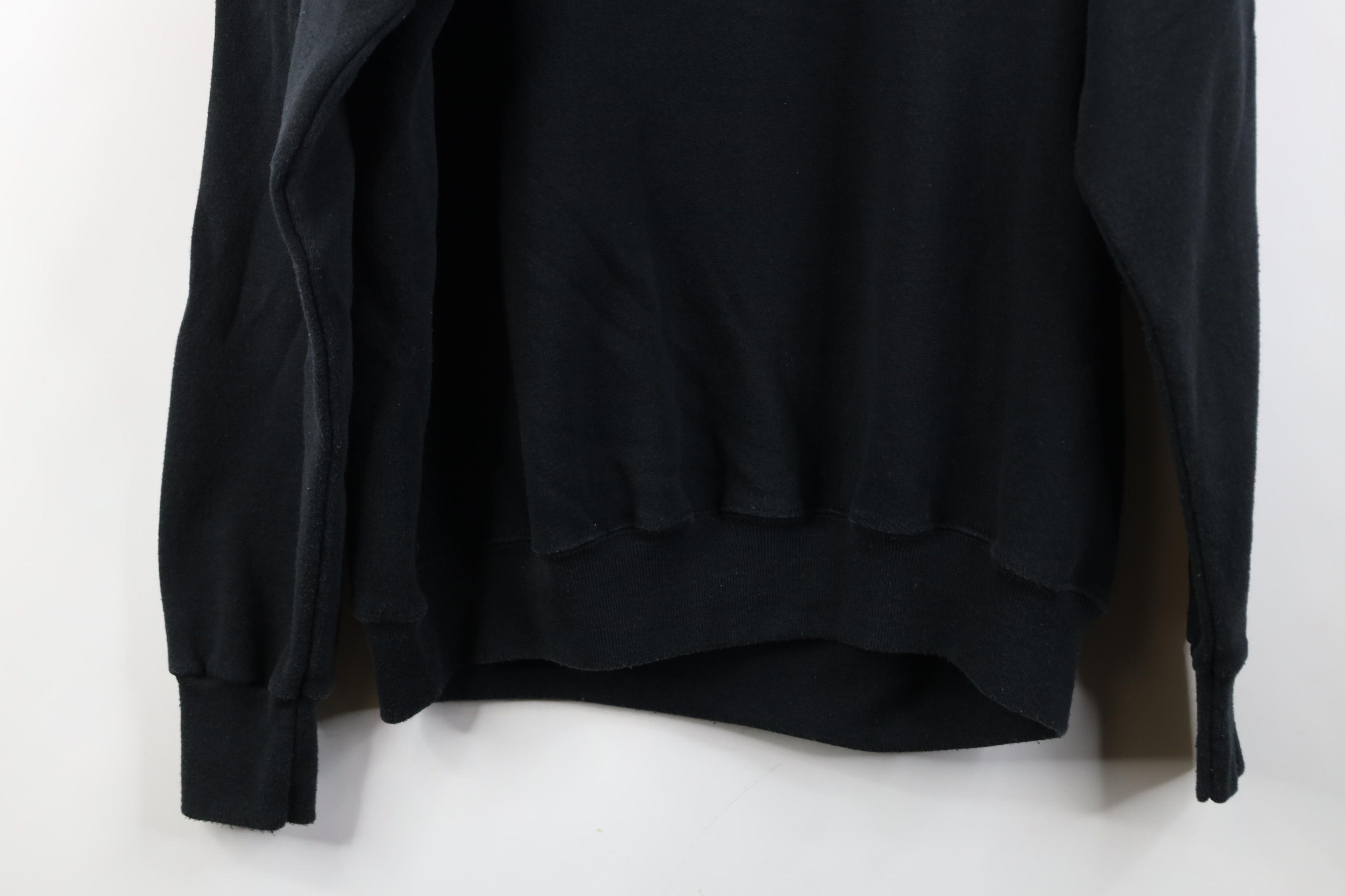 Vintage Vintage 90s Streetwear Blank Crewneck Sweatshirt Black USA Size XL / US 12-14 / IT 48-50 - 11 Thumbnail
