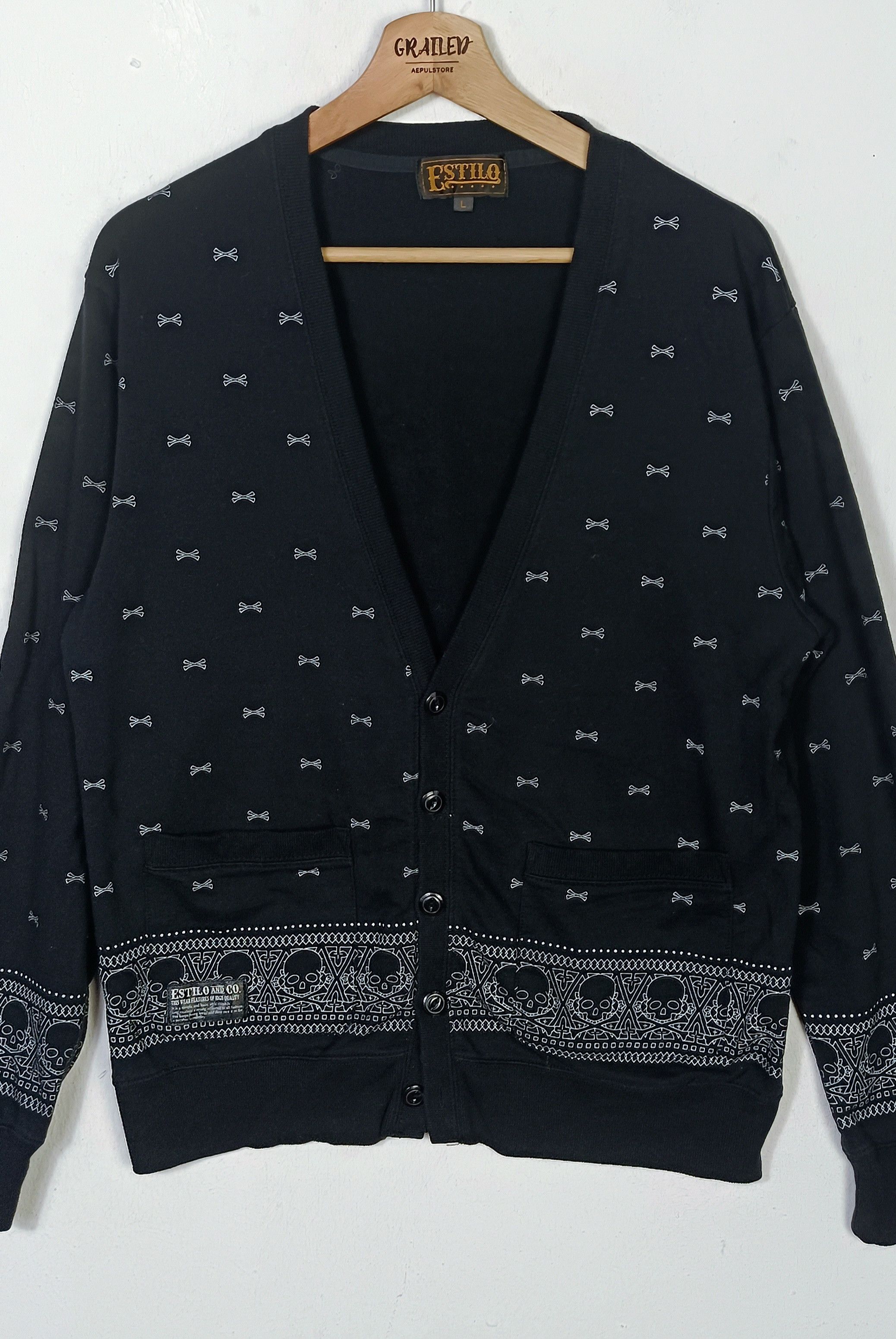 If Six Was Nine Estilo Cardigan Skull ifsixwasnine lgb style Size US L / EU 52-54 / 3 - 3 Thumbnail