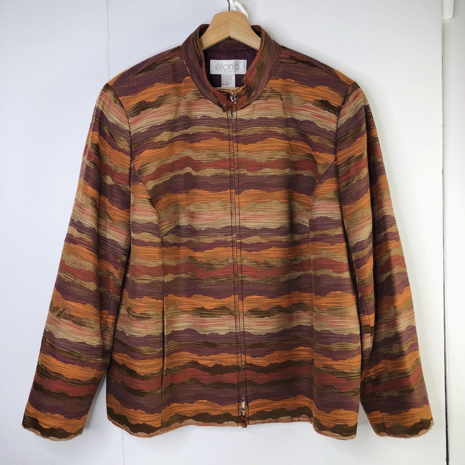 Other Vtg Elana By Tanner Women Full Zip Jacket Size 16 Fall Autum Size XXL / US 16-18 / IT 52-54 - 1 Thumbnail