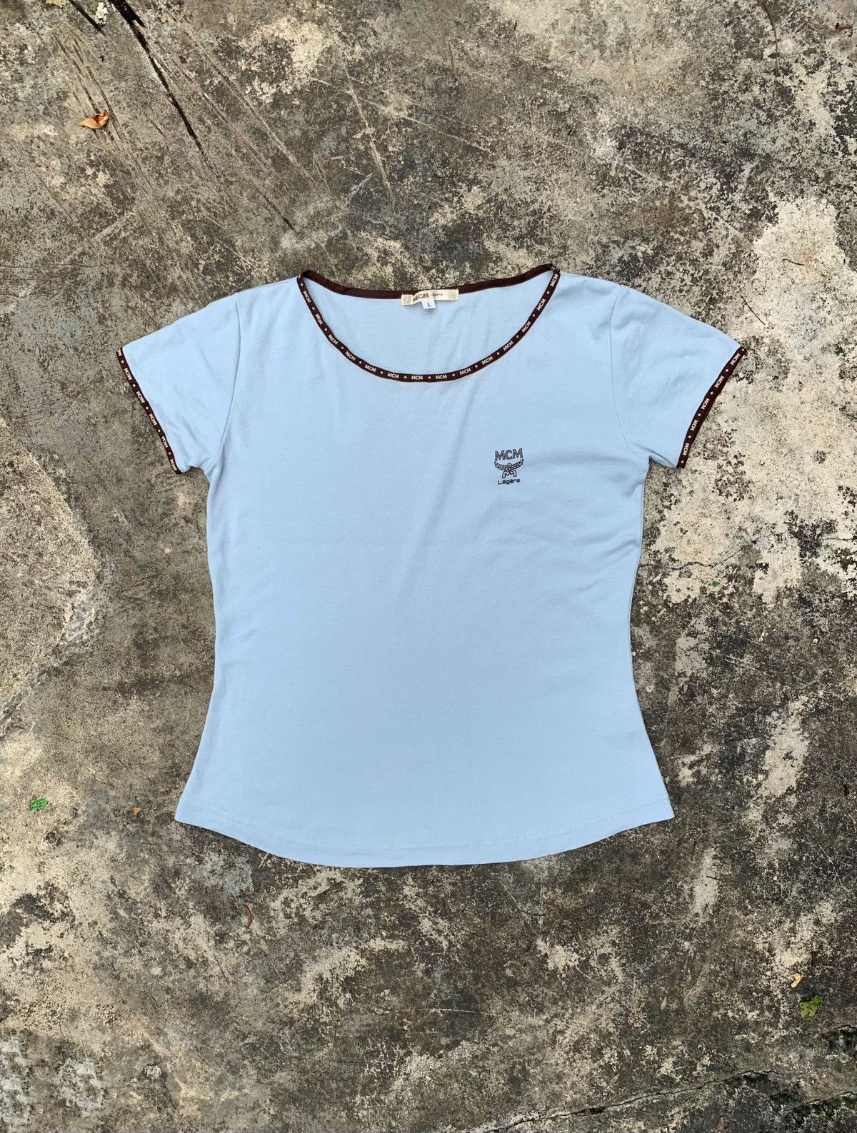 MCM × Vintage Vintage MCM Legere Ringer Tee Size L / US 10 / IT 46 - 1 Thumbnail