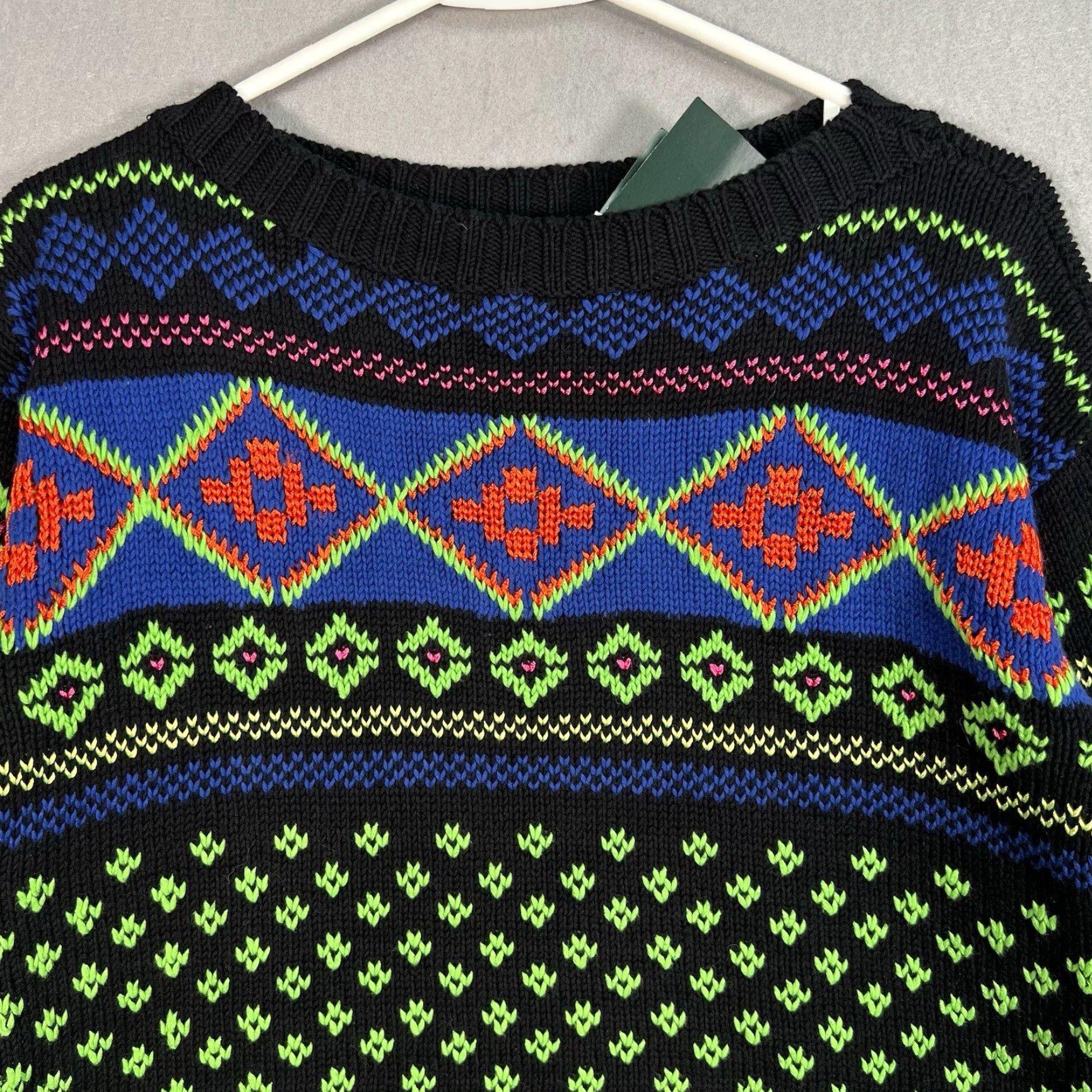 Ralph Lauren VINTAGE Lauren Ralph Lauren Sweater XS Black Neon Accent Womens Size XS / US 0-2 / IT 36-38 - 4 Thumbnail