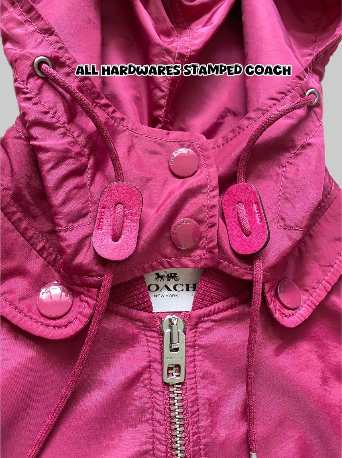 Coach COACH New York Fuschia Pink Ma-1 Style Bombers Size L / US 10 / IT 46 - 8 Thumbnail