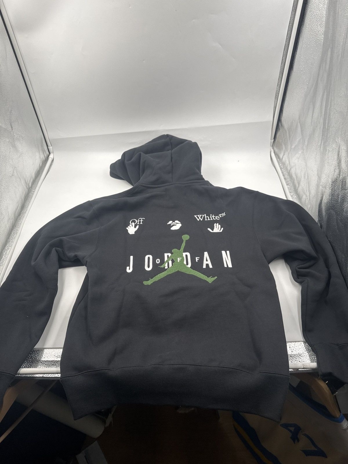★OFF-WHITE x NIKE★ AIR Jordan Hoodie FW21 BLACK / WHITE OFF-WHITE x AIR JORDAN Hoodie Sweater with Logo Embroidery