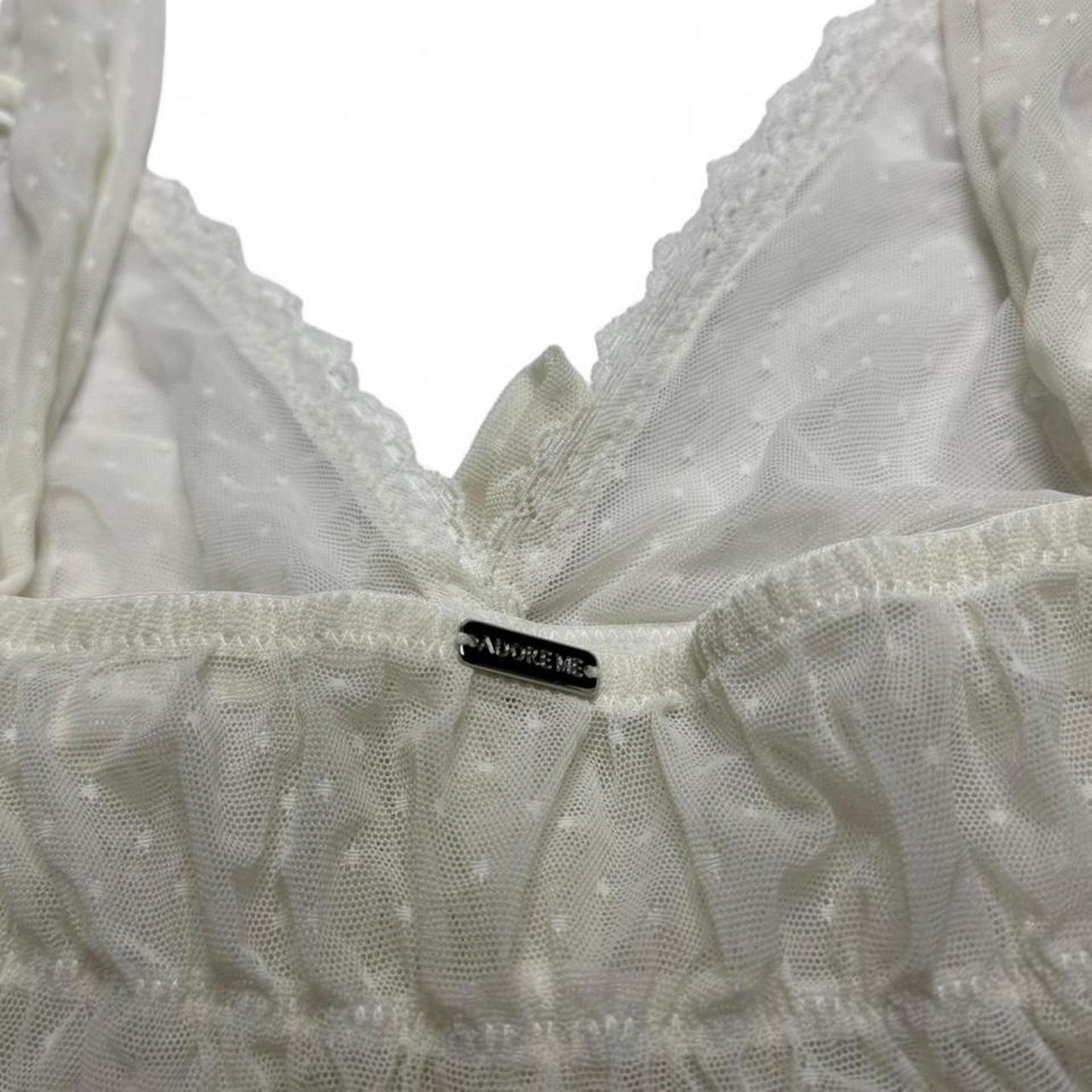 Other Adore Me white lace cami top with bow detail size xl Size XL / US 12-14 / IT 48-50 - 5 Thumbnail