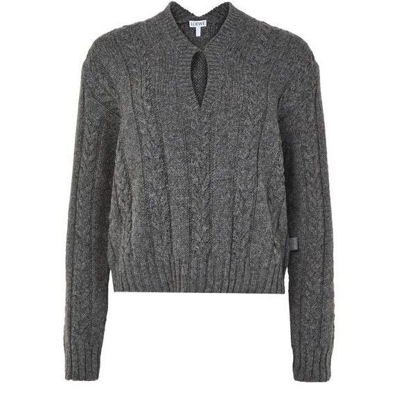 LOEWE Knit Gray Wool Sweater New & Authentic (Women's size:8