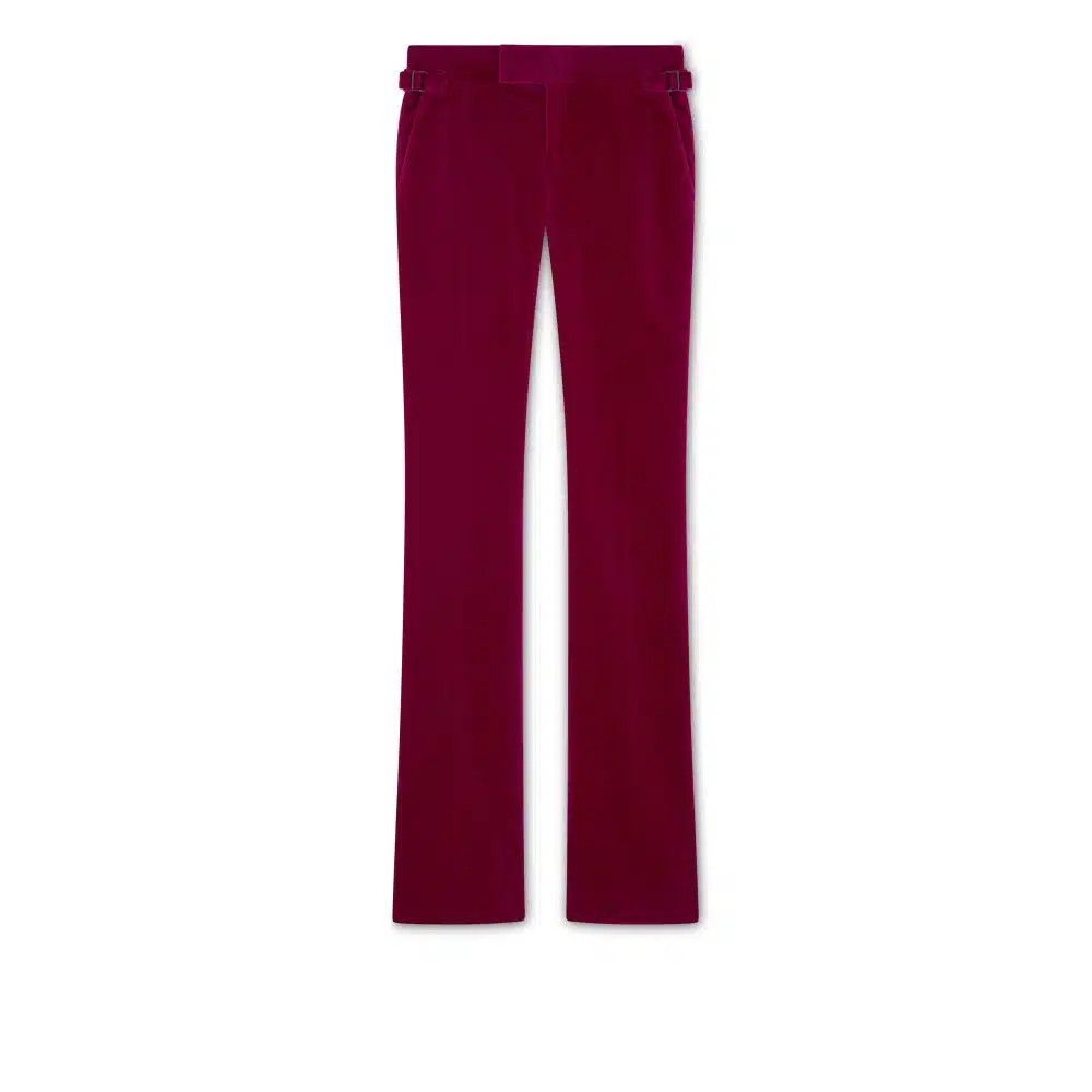 Tom Ford o1loc1c1224 PAW472 Velvet Pant in Red Size 28" / US 6 / IT 42 - 1 Thumbnail