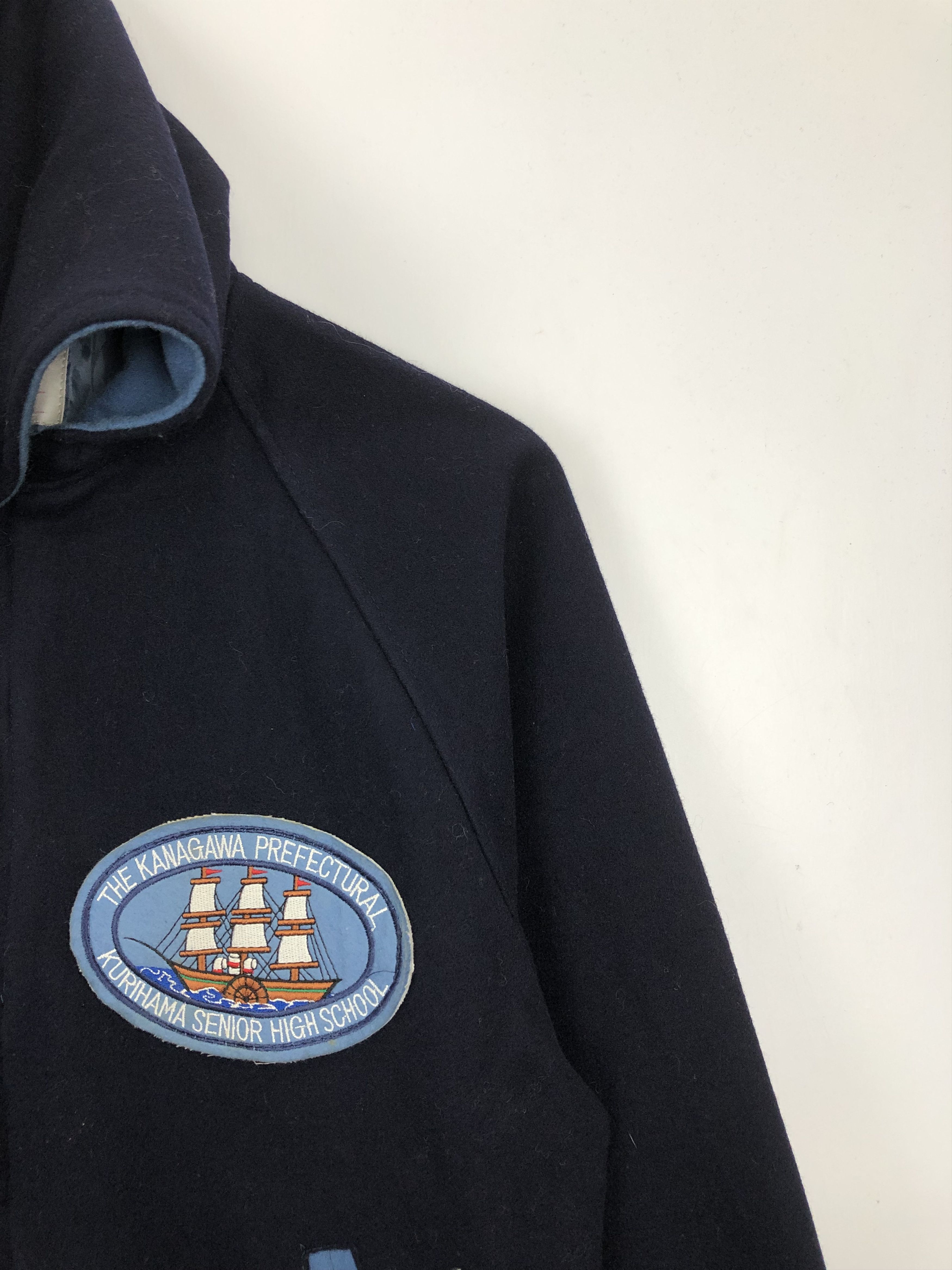 Japanese Brand Vintage 80s Kurihama Hoodie Wool Varsity Jacket Hoodie V0355 Size US M / EU 48-50 / 2 - 6 Thumbnail