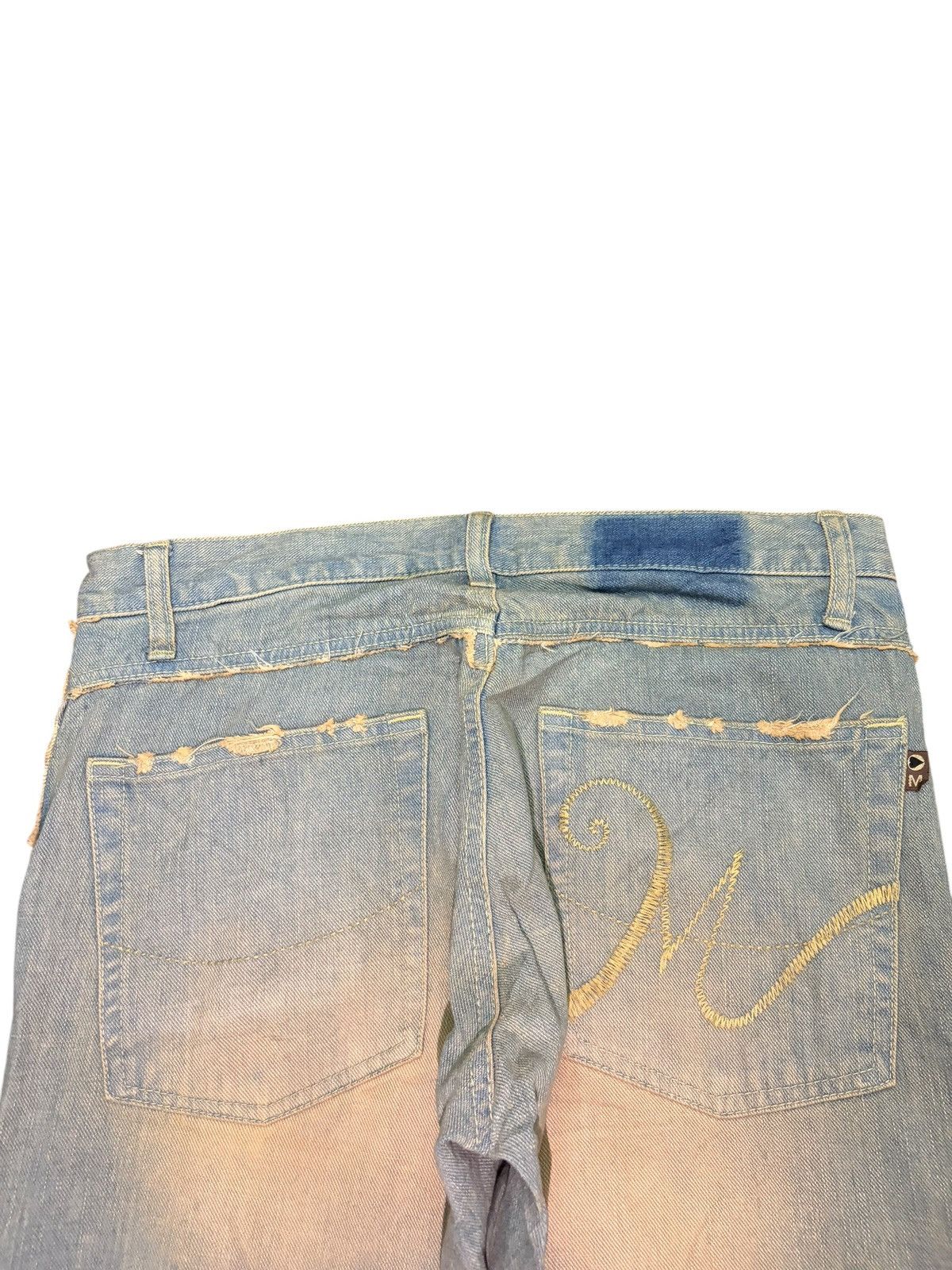 Morgan Homme Vintage Morgan Homme Rusty Wash Distress Flare Jeans Size 32" / US 10 / IT 46 - 4 Thumbnail