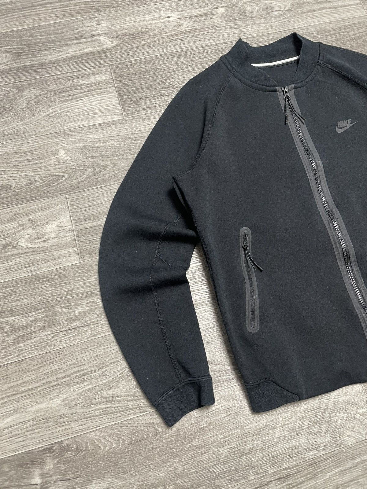 Nike Nike Tech Fleece Black Varsity Bomber Jacket Size US S / EU 44-46 / 1 - 4 Thumbnail