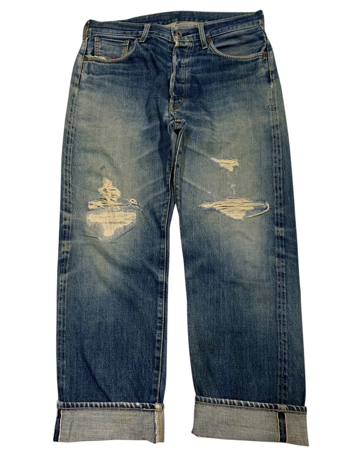 Kapital VINTAGE KAMAKURA SELVEDGE FADED JAPANESE DISTRESSED DENIM Size US 33 - 5 Thumbnail