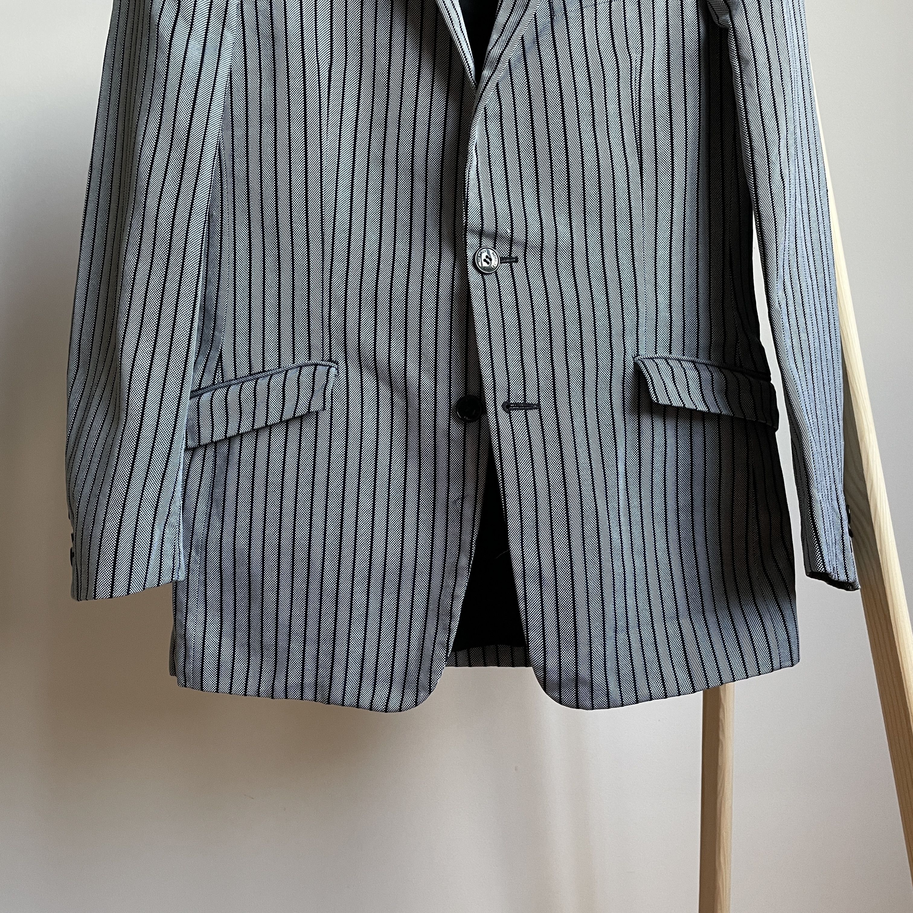 Versace Versace Collection Peak Lapels Striped Cotton Blazer Size 36R - 6 Thumbnail