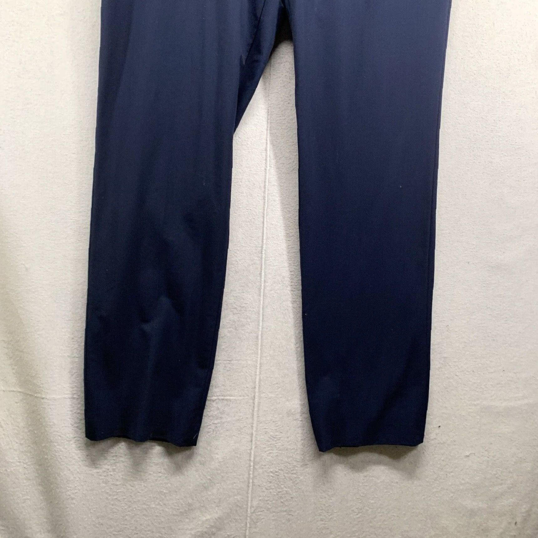 Perry Ellis Perry Ellis Mens Slim Fit Dress Pants - Flat Front, Stretch Knit, Size 36 x 32, Blue, Business Casual, Regular, Men Size US 32 / EU 48 - 4 Thumbnail