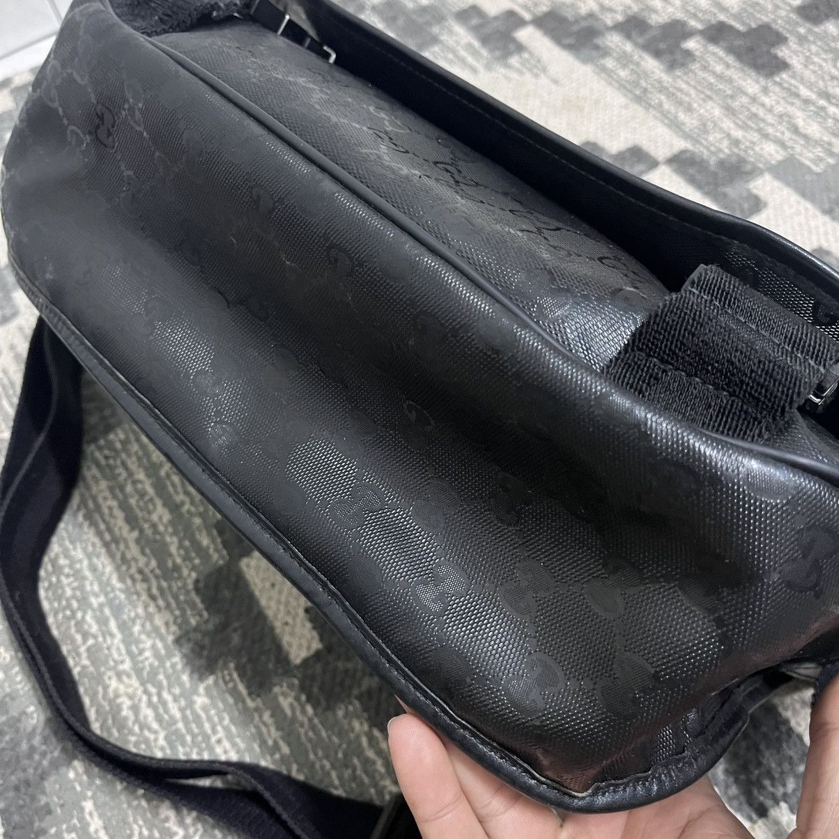 Gucci Gucci Messenger GG Supreme Lona Bandolera Hombre Black Size ONE SIZE - 6 Thumbnail
