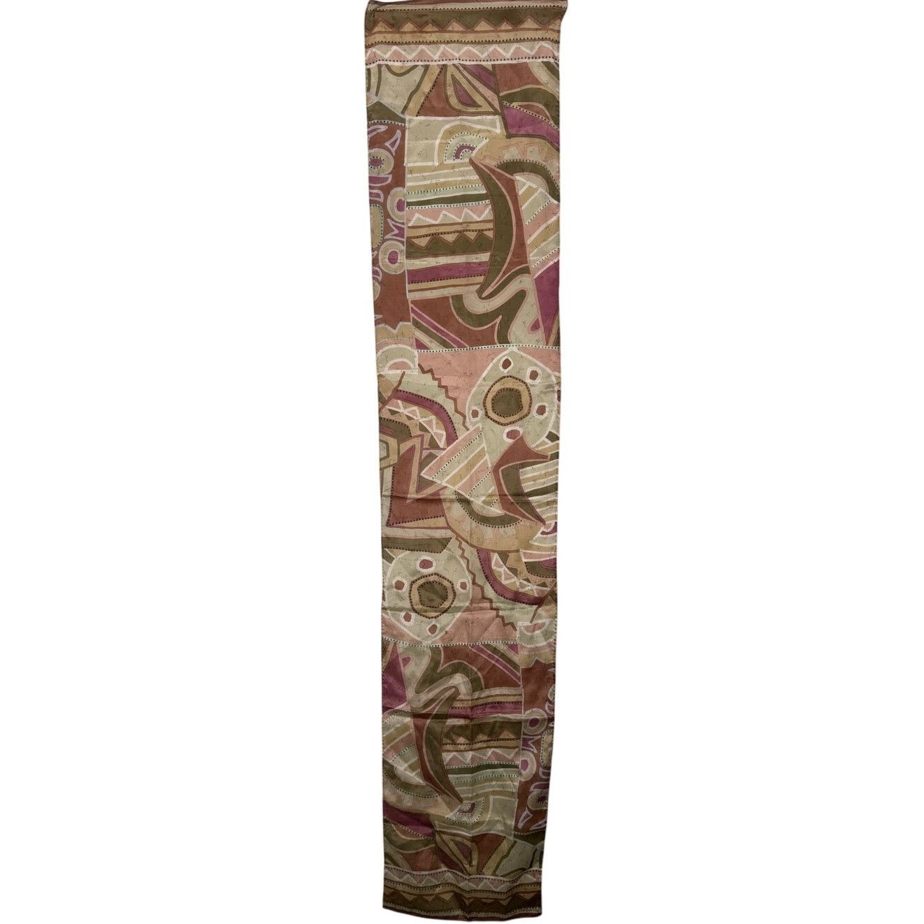 Vintage Vintage pastel Southwestern abstract print long scarf 10x52" Size ONE SIZE - 2 Thumbnail