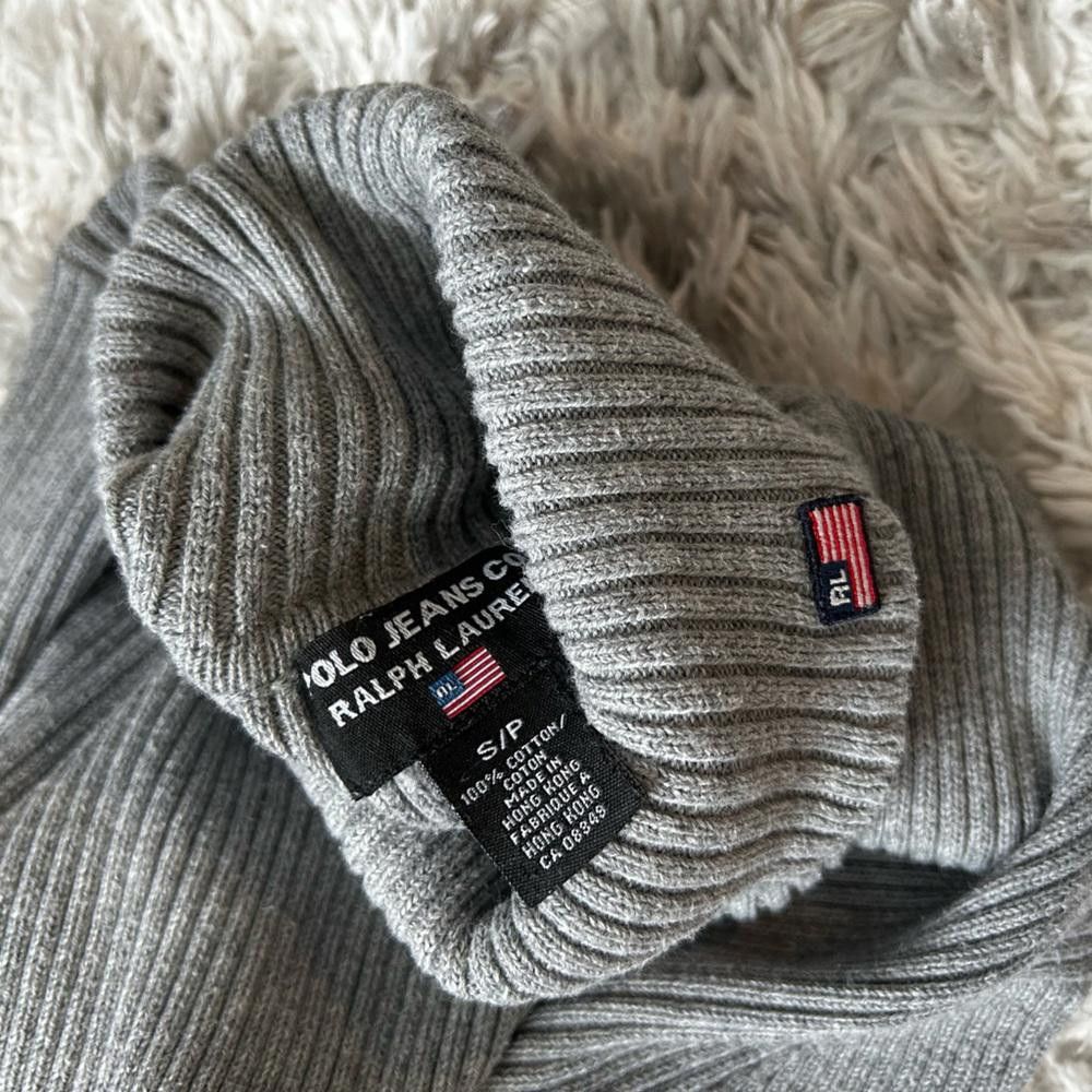 Polo Ralph Lauren Polo Jeans Co. Ralph Lauren Grey Turtleneck Sweater Size S / US 4 / IT 40 - 5 Thumbnail