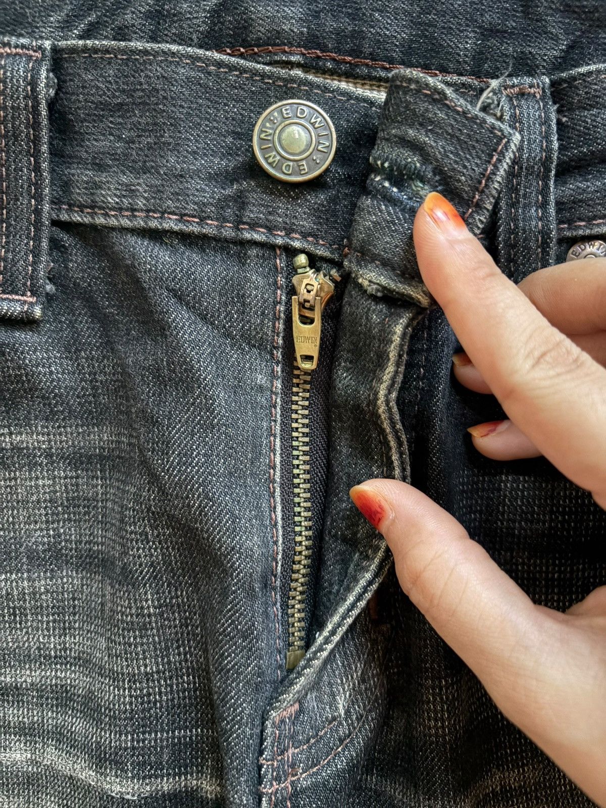 Edwin × Japanese Brand Vintage Japanese Edwin Zylon Mud Wash Jeans Size US 30 / EU 46 - 3 Thumbnail
