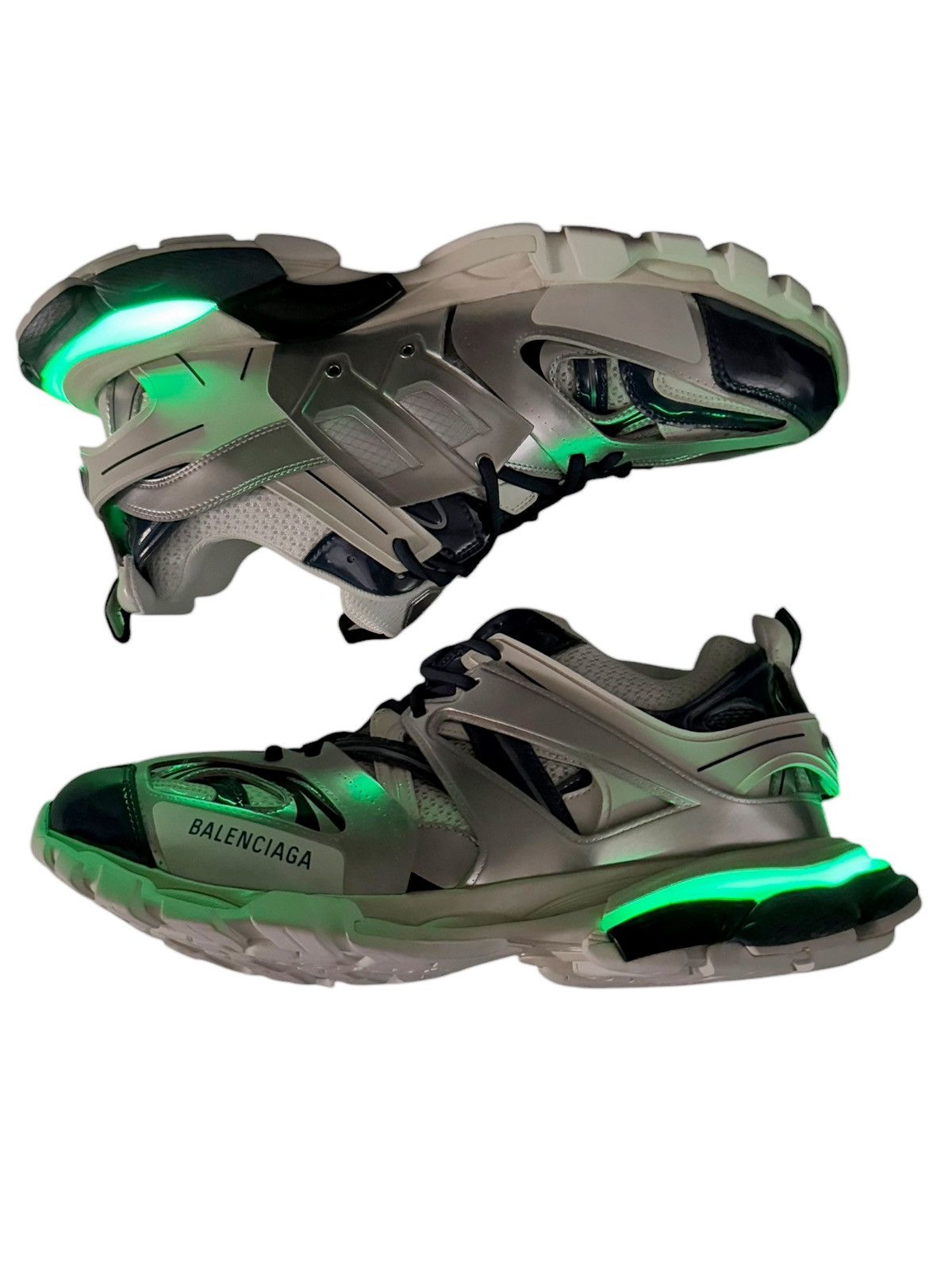 Balenciaga Track LED LIGHT Sneaker Silver Blue Metallic Size US 7 / EU 40 - 7 Thumbnail