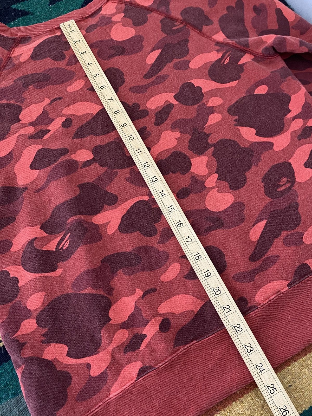 Bape Bape Color Camo Ape Crewneck Red Size L Size US L / EU 52-54 / 3 - 9 Thumbnail