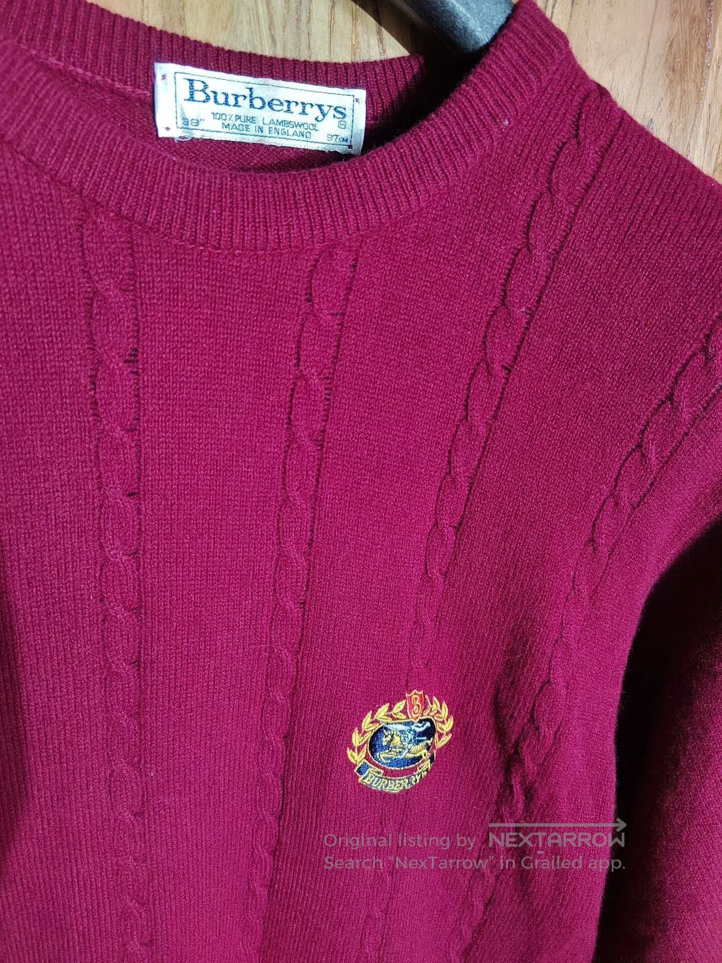 Burberry Burberry Red Wool Sweater for Men. Size US M / EU 48-50 / 2 - 3 Thumbnail