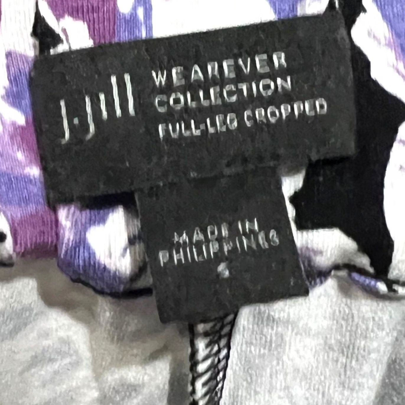 J. Jill J.Jill Wearever Collection Wide Leg Cropped Floral Pants Purple White S Women Regular Rayon Pull On Size 28" / US 6 / IT 42 - 7 Thumbnail