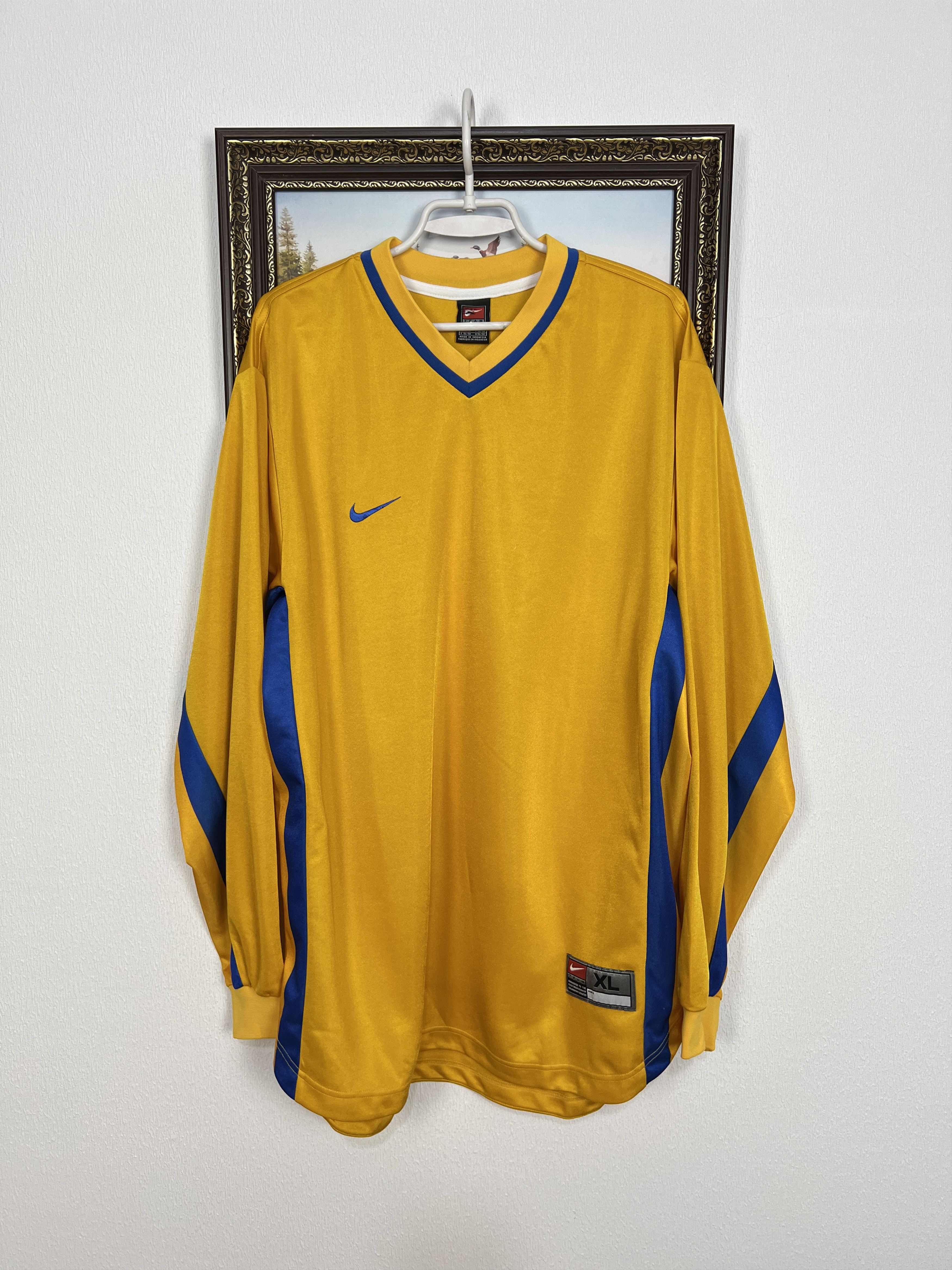 Nike Vintage 90's Nike Football Template Shirt Long Sleeve Soccer Size US XL / EU 56 / 4 - 1 Thumbnail