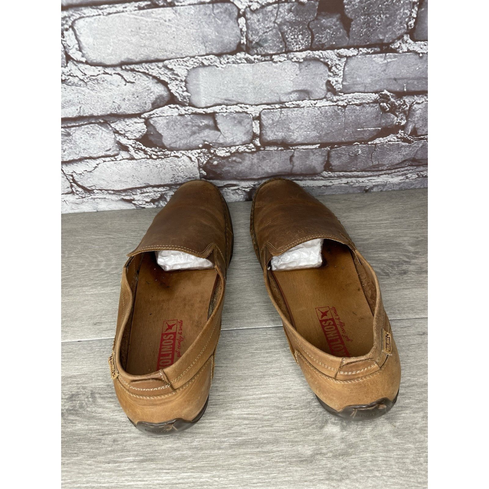 The Unbranded Brand Pikolinos Brown Leather Slip On Moc Driving Loafers Shoes Me Size US 11 / EU 44 - 3 Thumbnail