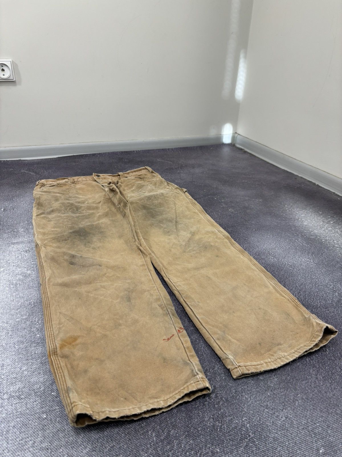 Dickies Vintage Dickies USA Work Carpenter Mustard Hype Baggy Pants Size US 36 / EU 52 - 9 Thumbnail