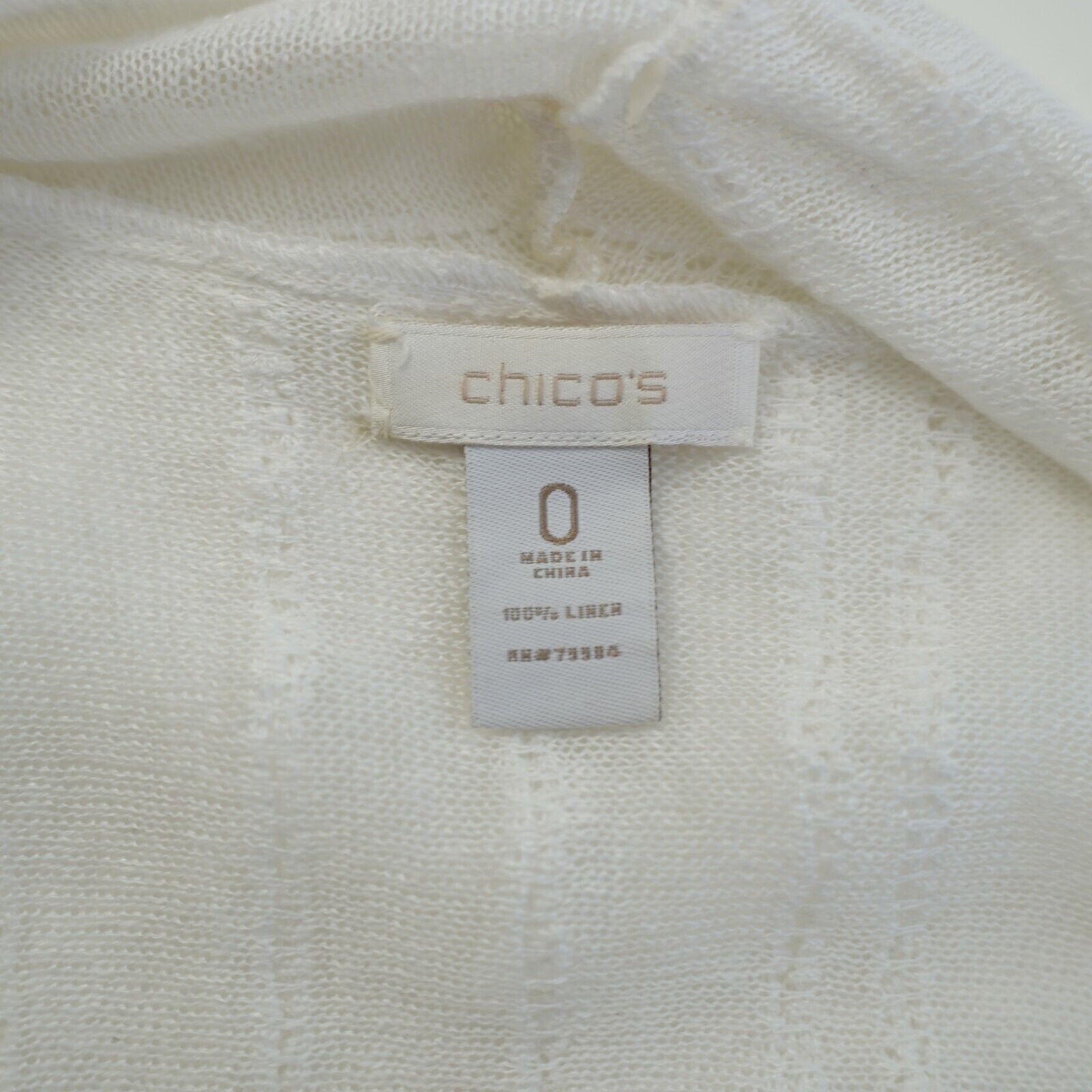 Chicos Chico's Loose Knit Cream Size 0 See Through Cardigan Sweater Size XS / US 0-2 / IT 36-38 - 5 Thumbnail