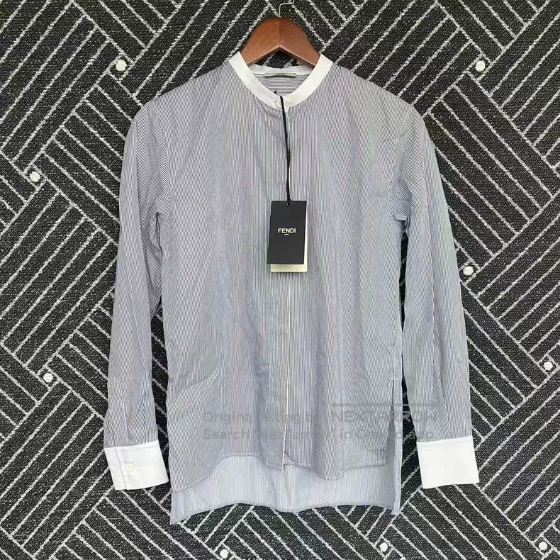 Fendi Fendi Ladies Collar Striped Blue and White Shirt Size XXS / US 00 / IT 34 - 1 Thumbnail