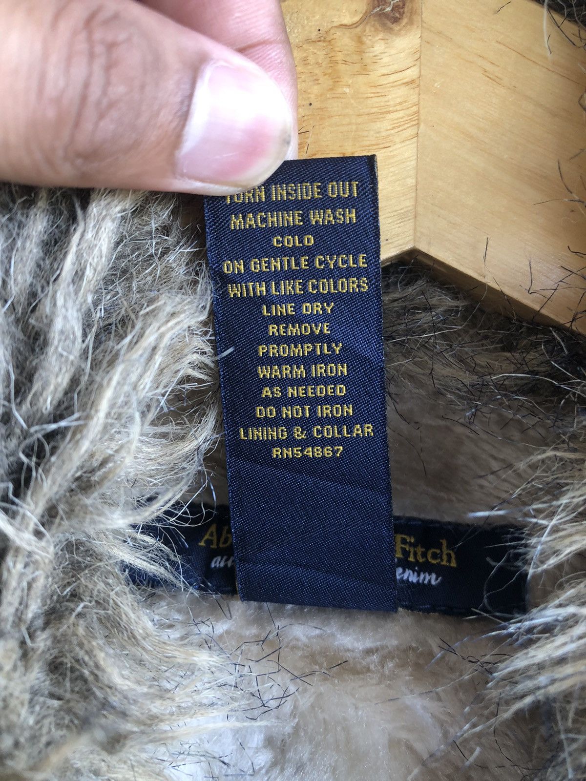 Abercrombie & Fitch Denim Fur Jacket Rock Punk Number Nine Style Size US XS / EU 42 / 0 - 9 Thumbnail