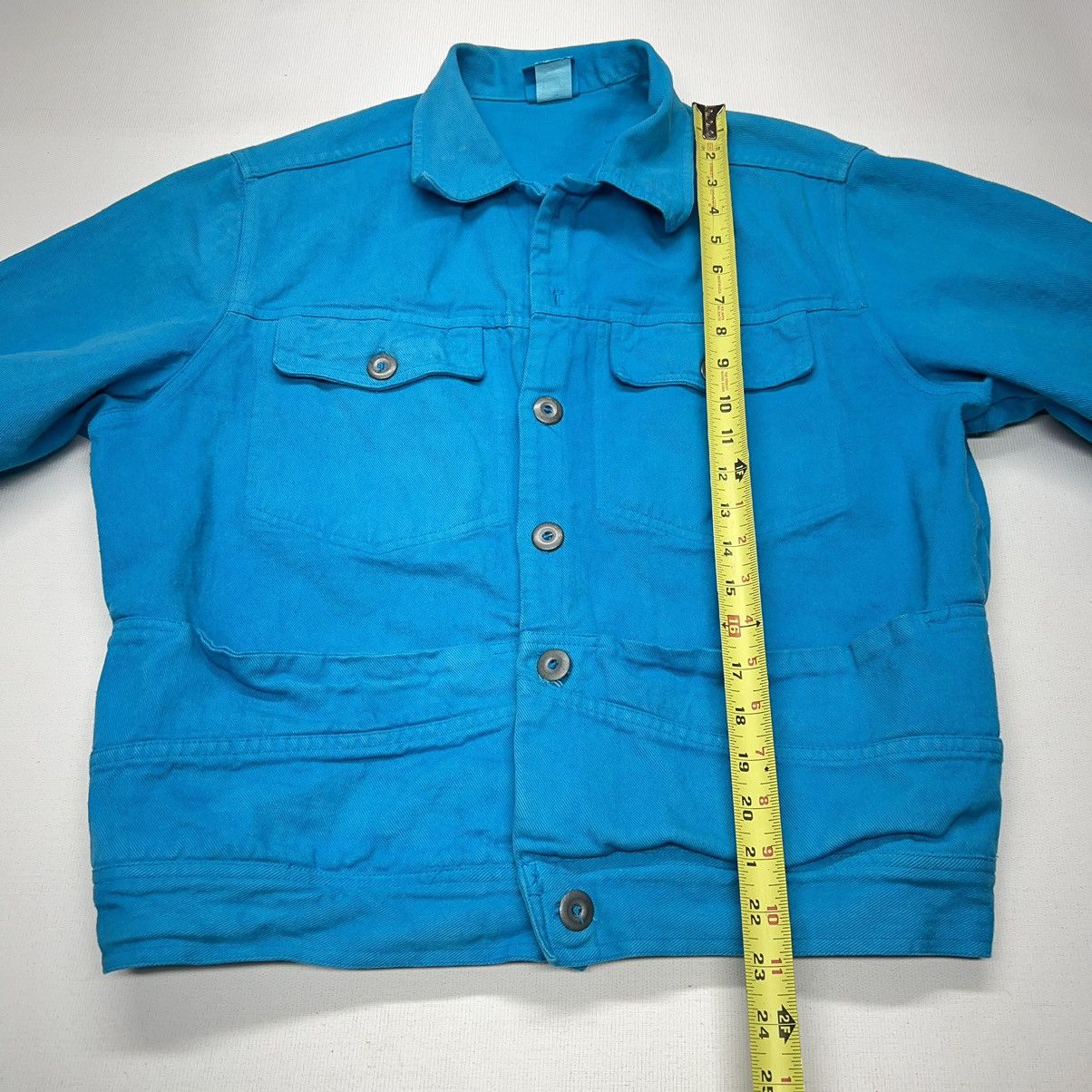 Vintage VTG Garron Jean Jacket Blue Denim Button Dyed Washed Y2K Size M / US 6-8 / IT 42-44 - 19 Thumbnail