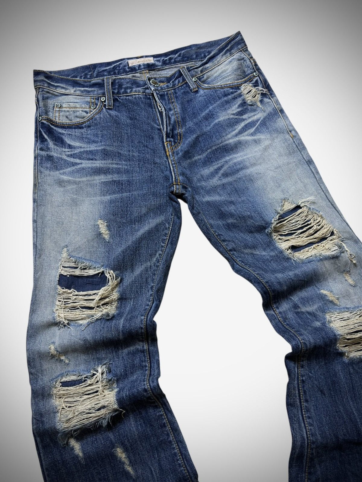 GOA 2000’s G.O.A - Distressed Flared Jeans Size US 31 - 3 Thumbnail