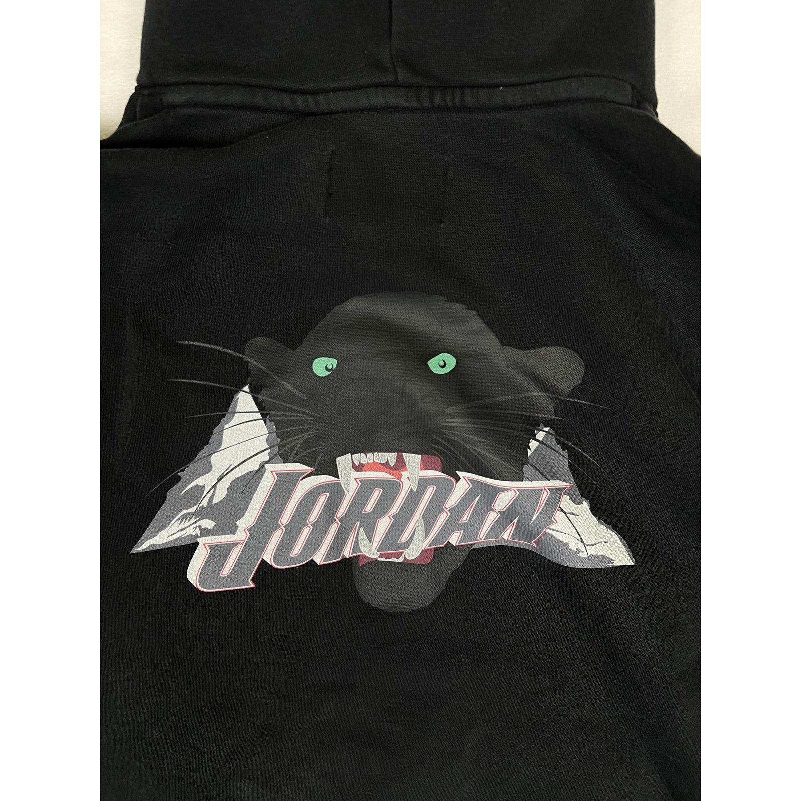 Jordan Brand Jordan Hoodie Mens Large Black Cat Panther Graphic Jumpman P Size US L / EU 52-54 / 3 - 8 Thumbnail