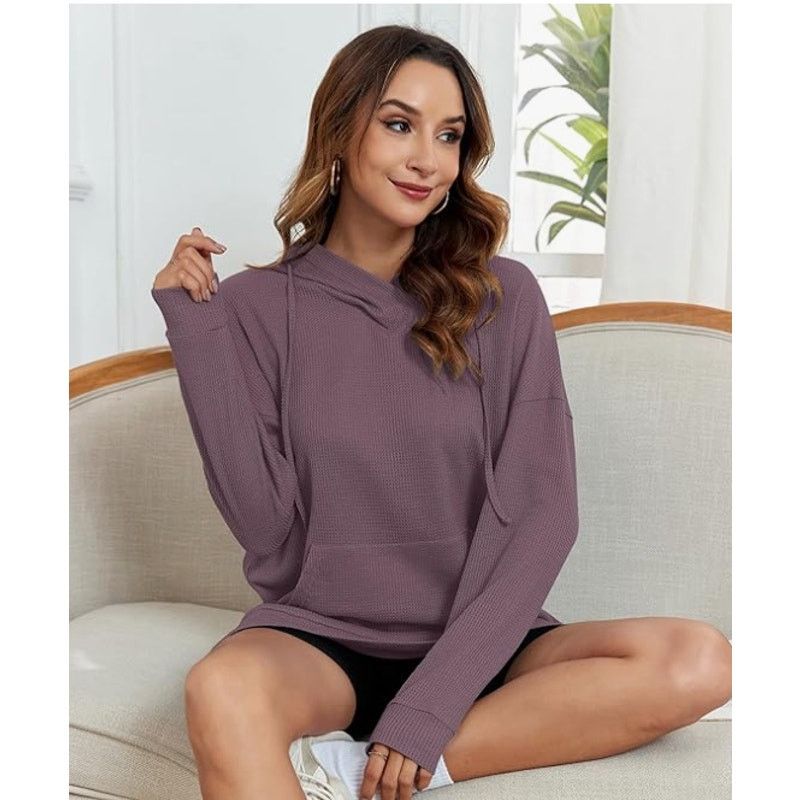 The Unbranded Brand Women's Sweater Mauve SIZE 2XL Polyester/Spandex Size XXL / US 16-18 / IT 52-54 - 3 Thumbnail