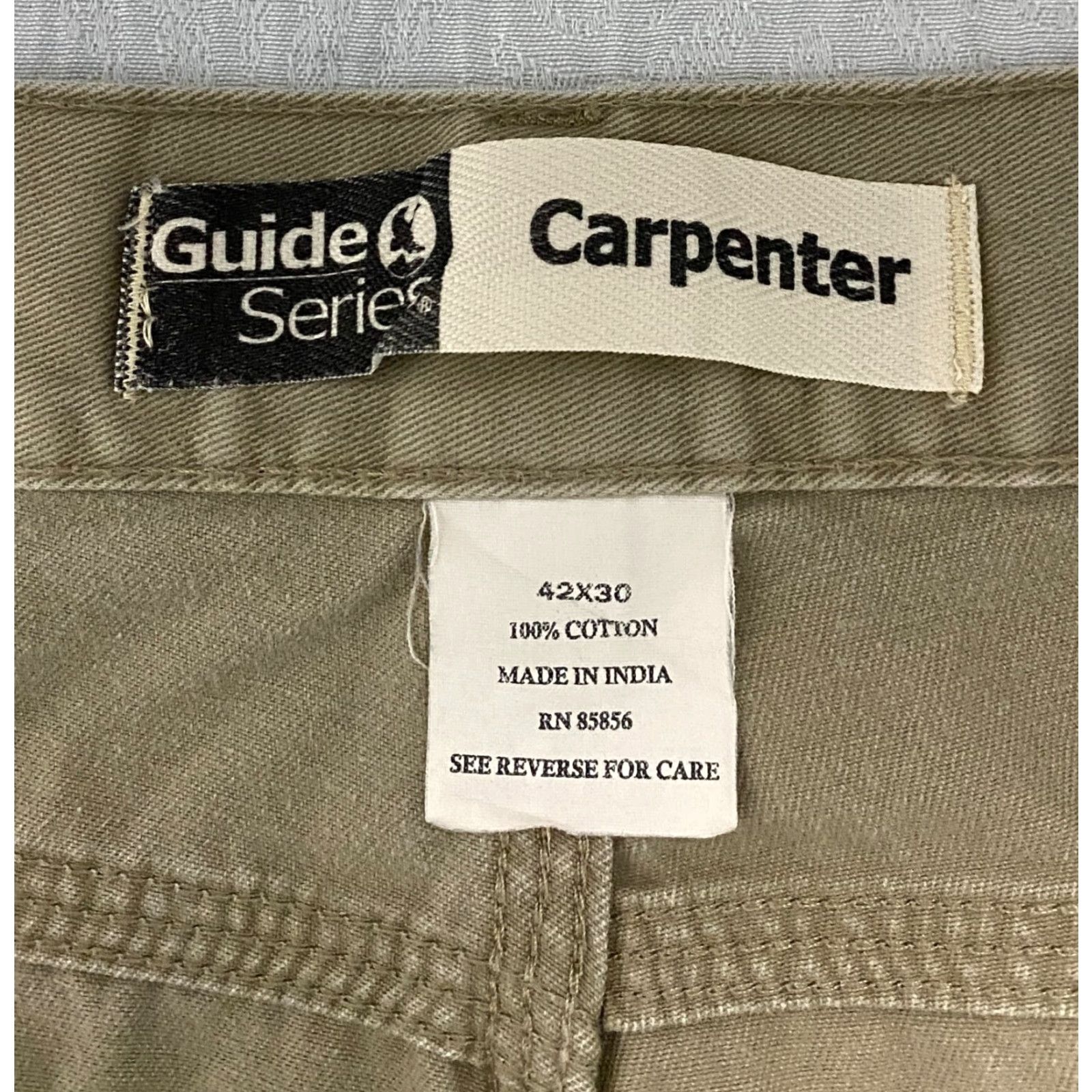 Vintage VINTAGE Guide Series Carpenter Pants Mens 42×30 Beige Straight Baggy Y2K Size US 42 / EU 58 - 4 Thumbnail