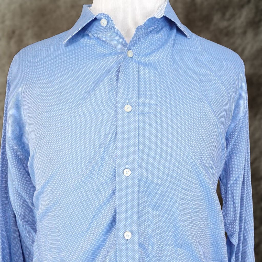 Vintage VINTAGE Thomas Dean Men's Button-Down Shirt Long Sleeve Pima Cotton Blue 2XL Fall Winter Ladies Size US XXL / EU 58 / 5 - 1 Thumbnail