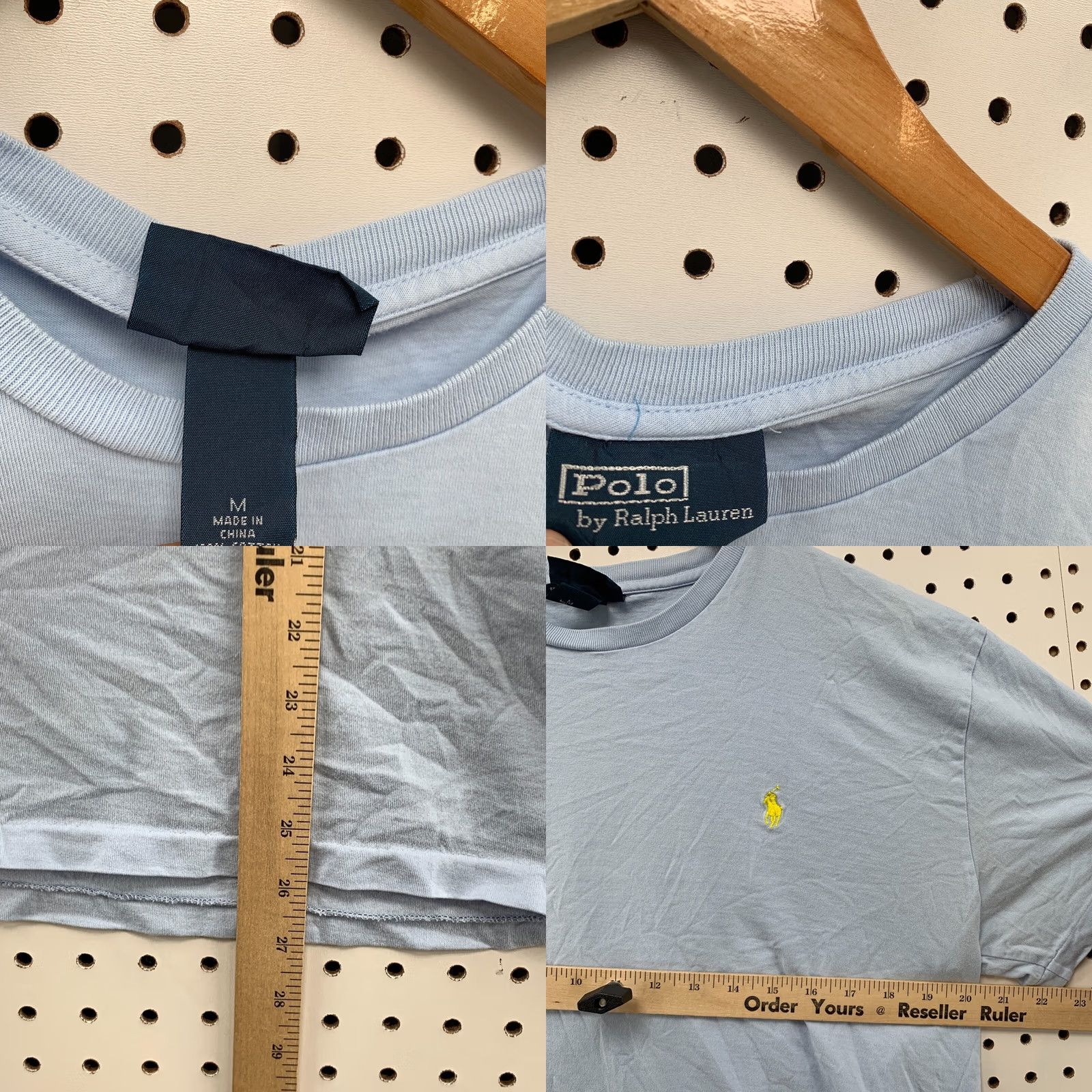 Polo Ralph Lauren Polo Ralph Lauren Shirt Mens Medium Blue Yellow Pony Short Sleeve Crew Neck Cotton, Regular Fit Size US M / EU 48-50 / 2 - 9 Thumbnail