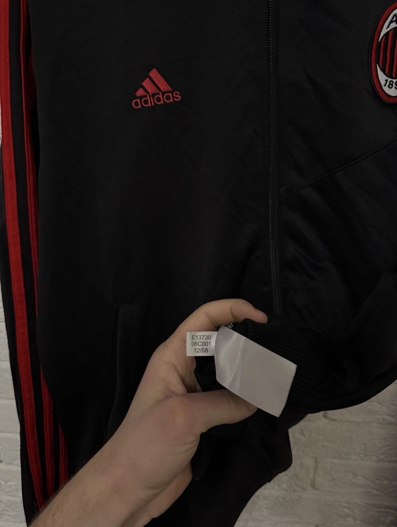 Adidas Vintage AC Milan 2008 Track Jacket Football Asia Market Item Size US XL / EU 56 / 4 - 7 Thumbnail