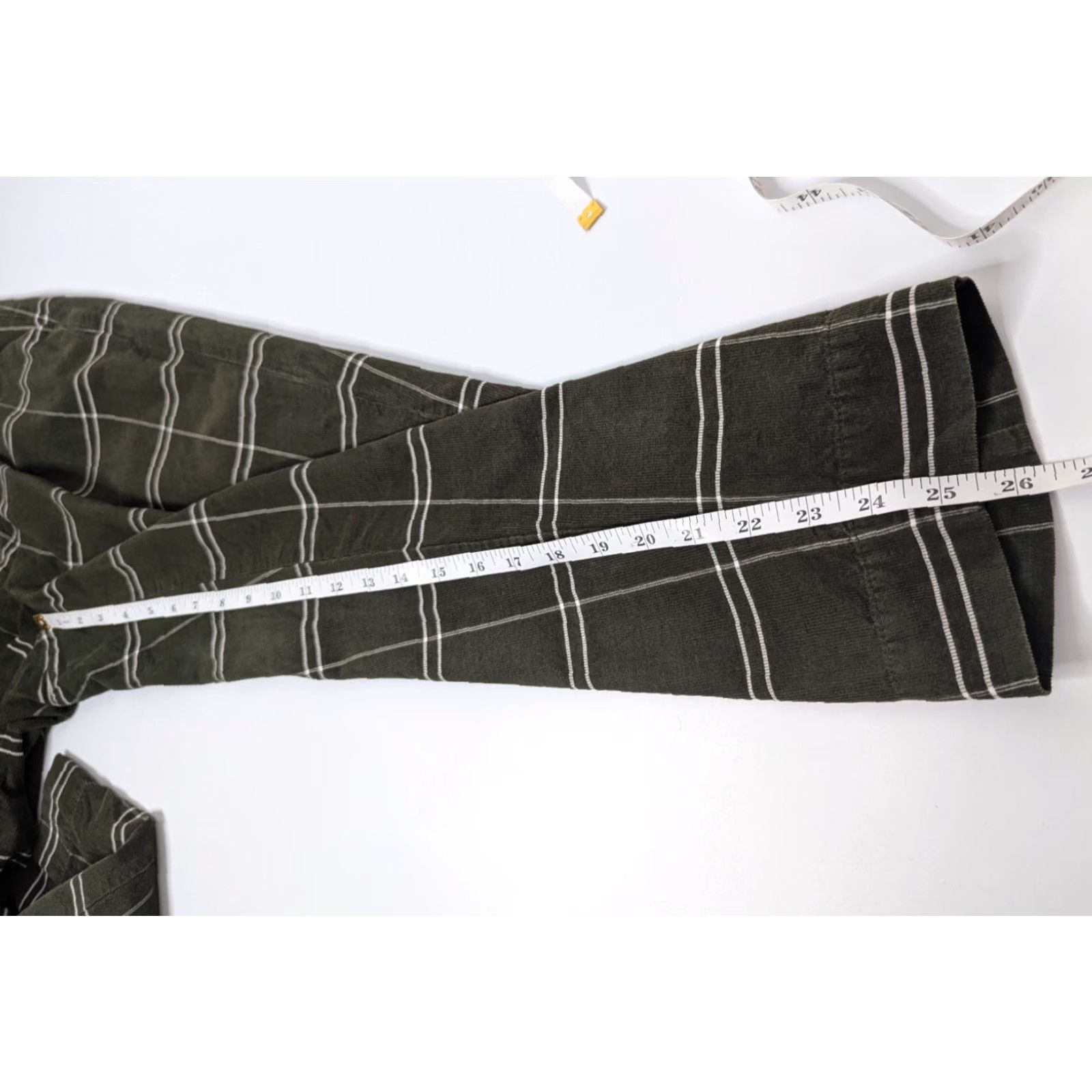 Madewell Madewell Jogger Pants Pants Corduroy Mid Rise Pull On High Rise Womens XS NC364 Green Windowpane Size 26" / US 2 / IT 38 - 5 Thumbnail